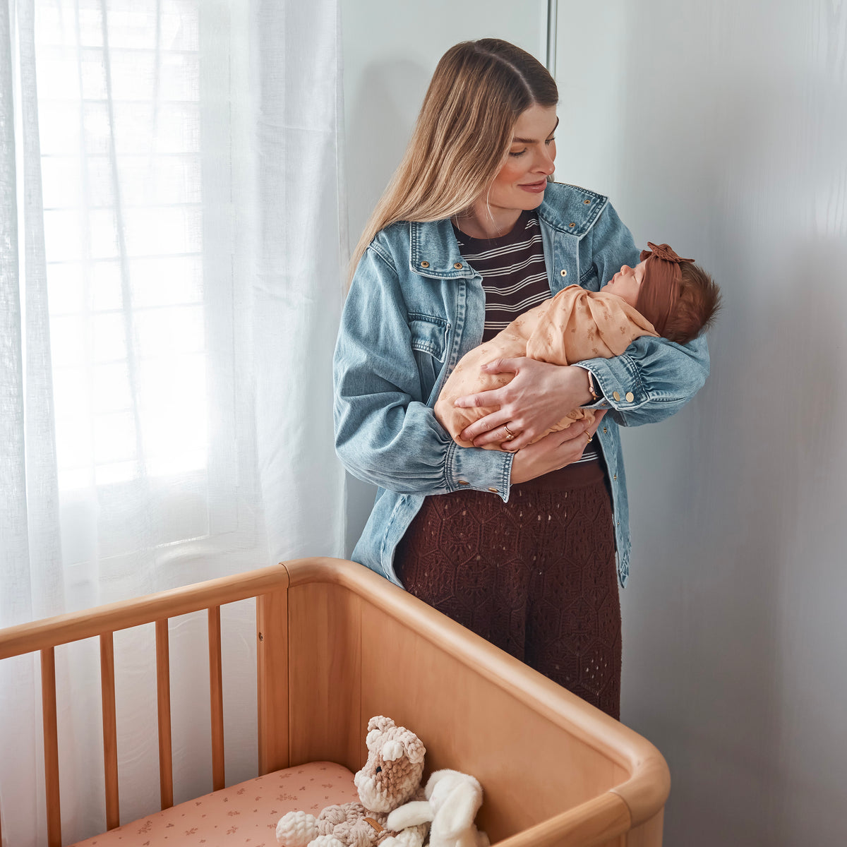 Wild Ruscus Muslin Wrap Swaddle
