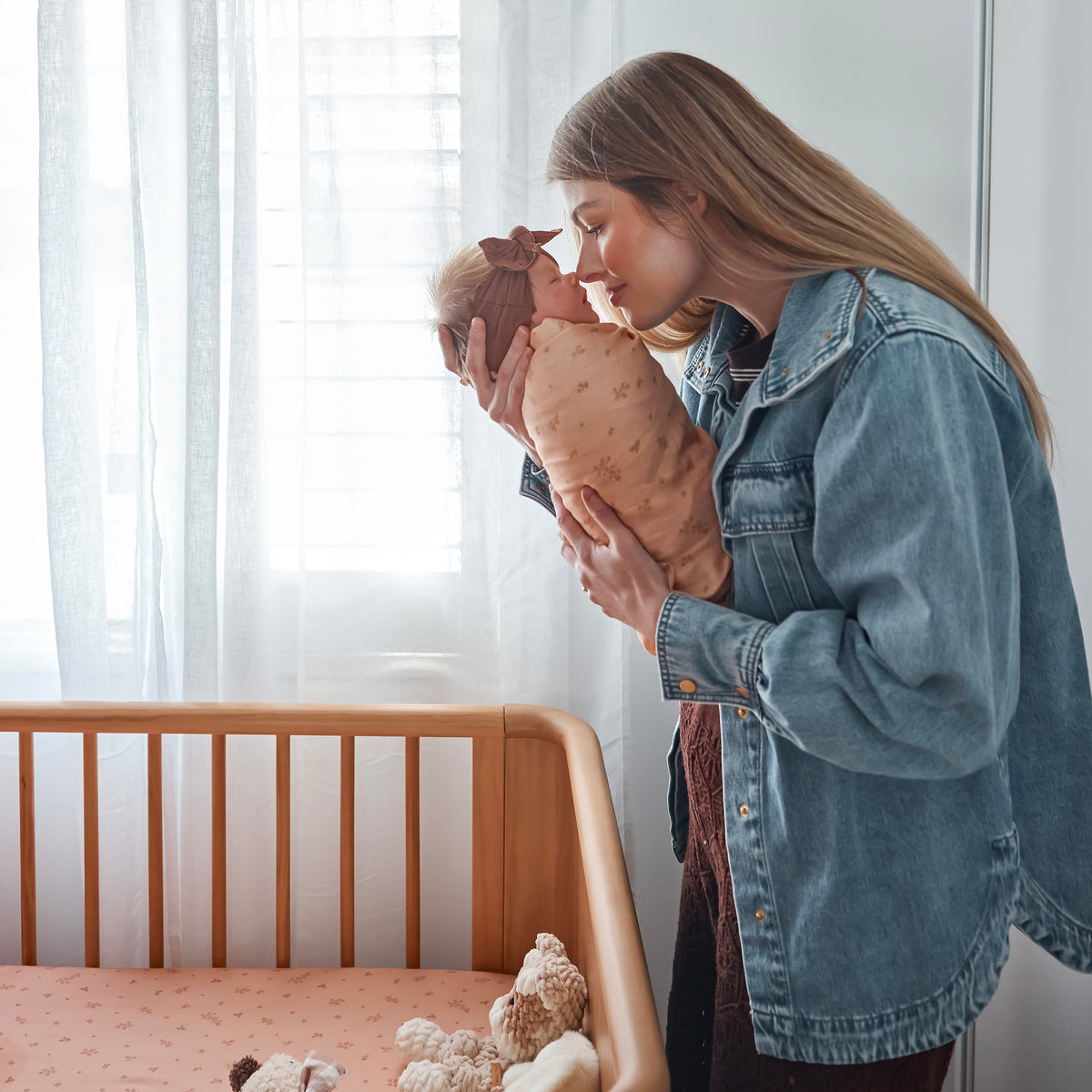 Wild Ruscus Muslin Wrap Swaddle