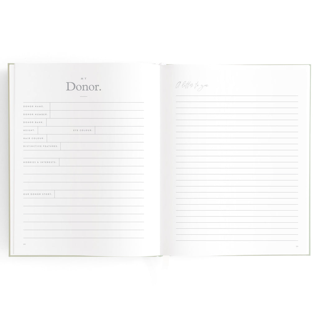 Baby Book Sage Stripe Boxed - 3rd Edition