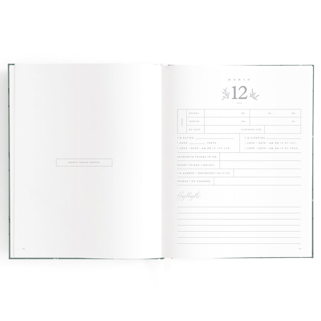 Baby Book Pine Boxed