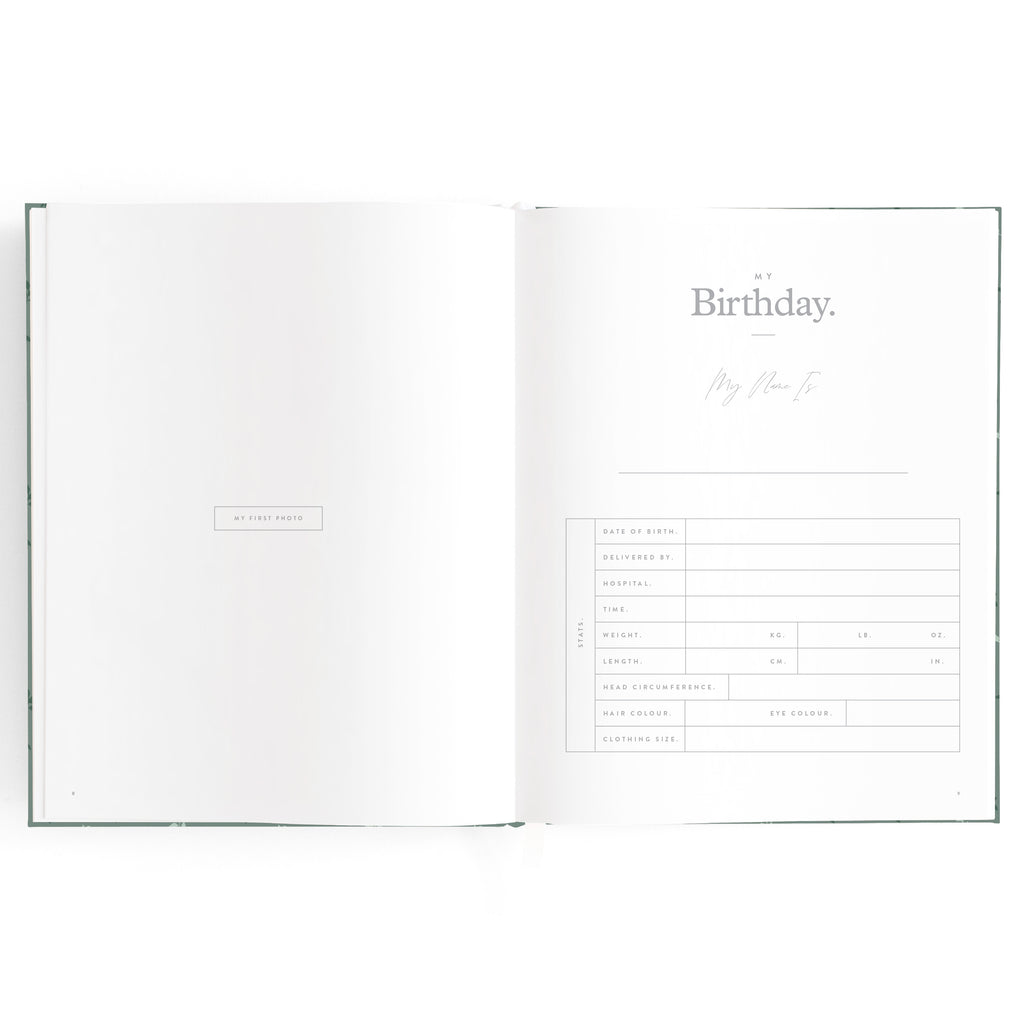 Baby Book Pine Boxed