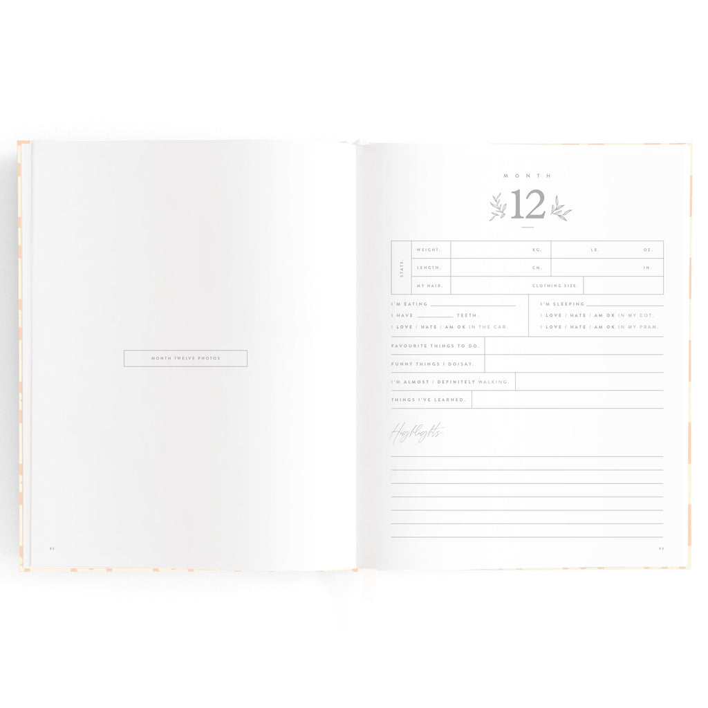 Baby Book Daisy Grid Boxed