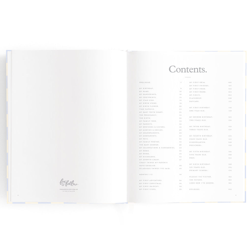 Baby Book Blue Check - 3rd Edition