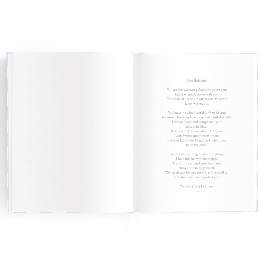 Baby Book Blue Check Boxed - 3rd Edition