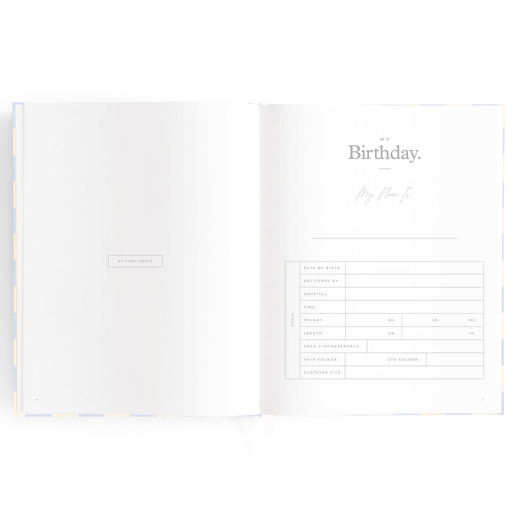 Baby Book Blue Check - 3rd Edition