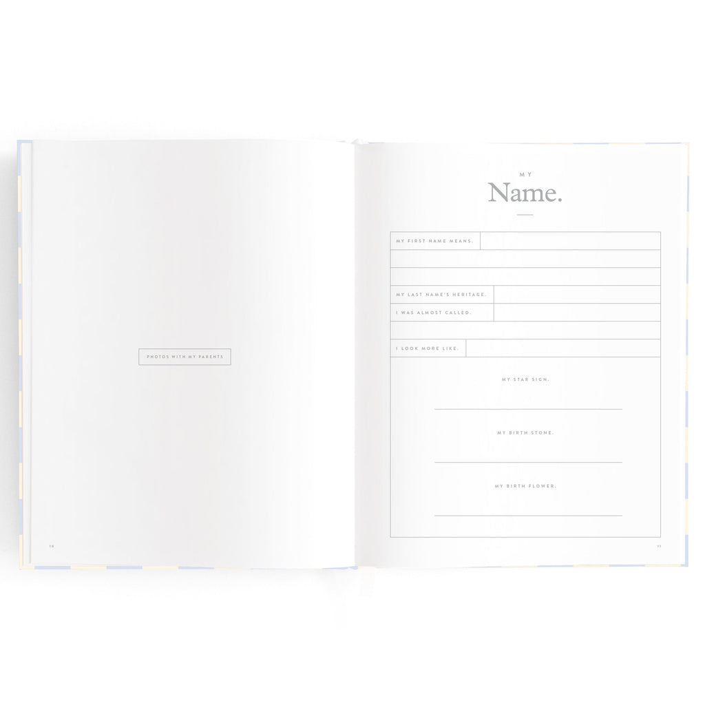 Baby Book Blue Check - SECONDS