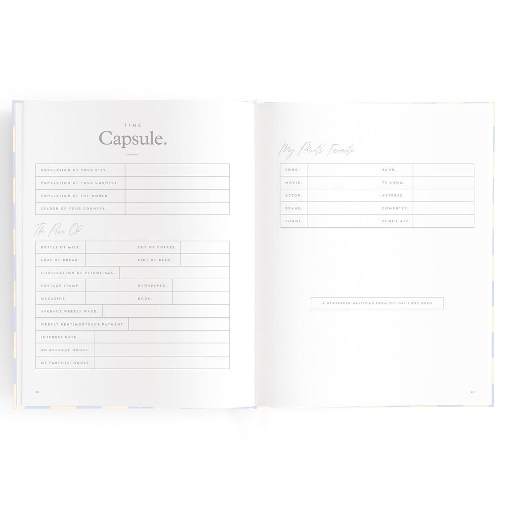 Baby Book Blue Check Boxed - 3rd Edition