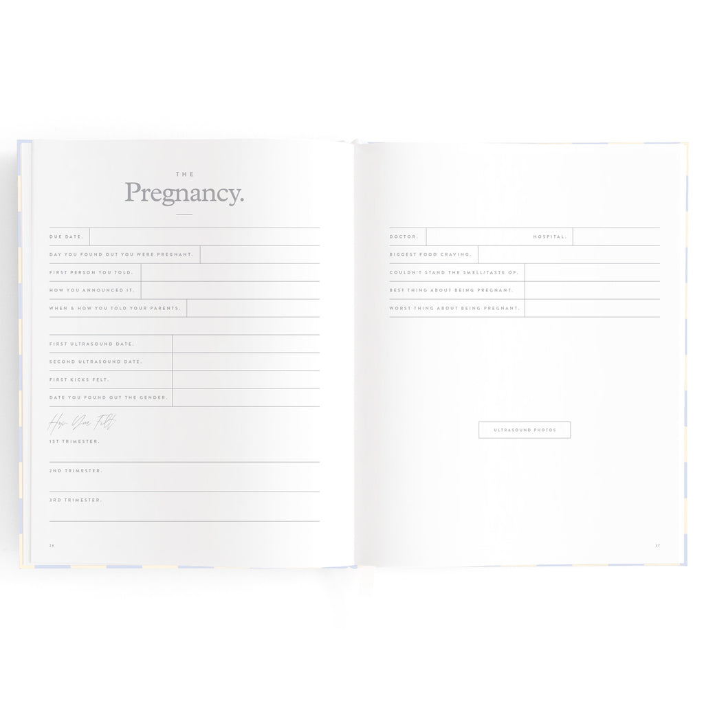 Baby Book Blue Check Boxed - 3rd Edition