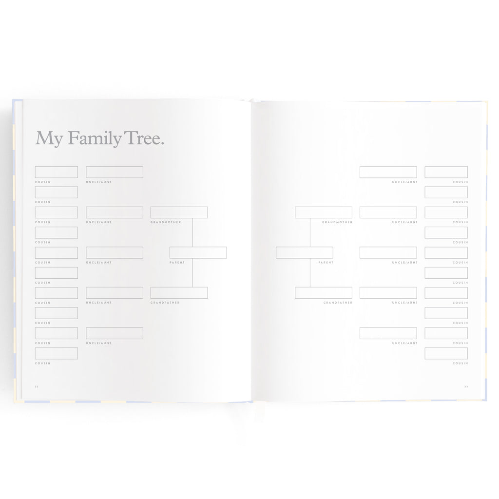 Baby Book Blue Check Boxed - 3rd Edition