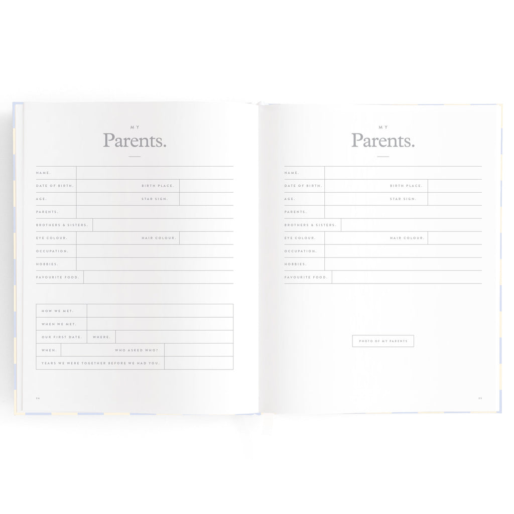 Baby Book Blue Check - 3rd Edition