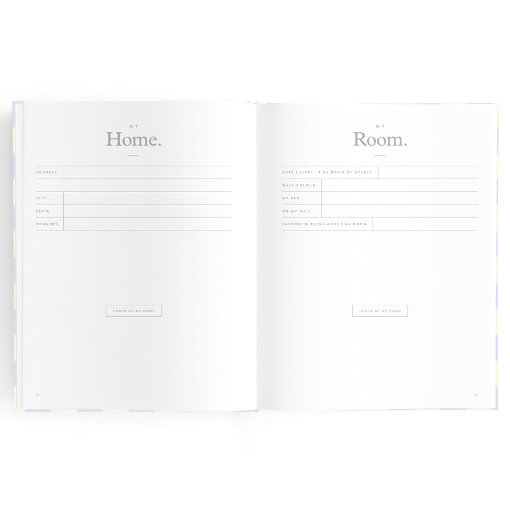 Baby Book Blue Check Boxed - 3rd Edition