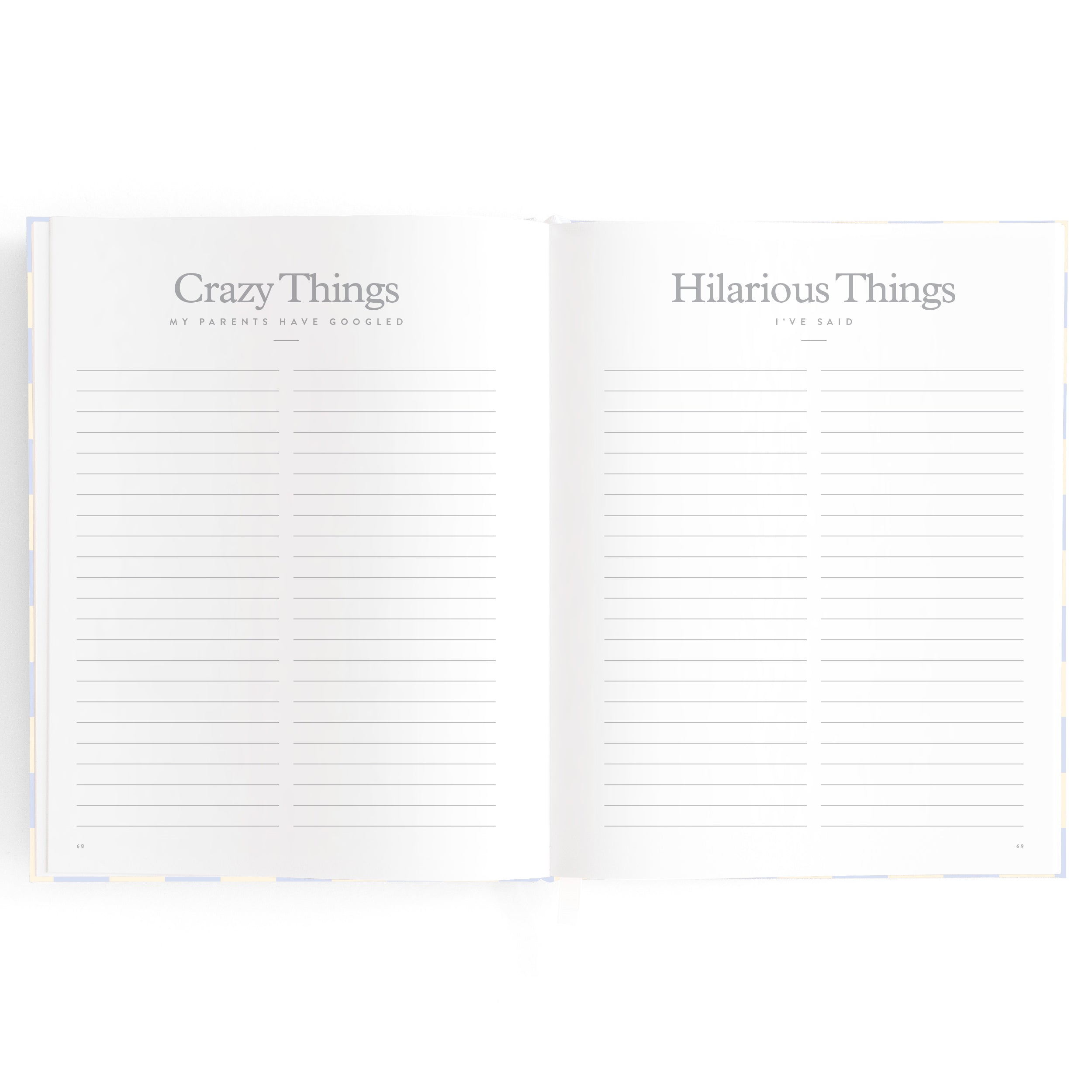 Baby Book Blue Check Boxed - 3rd Edition