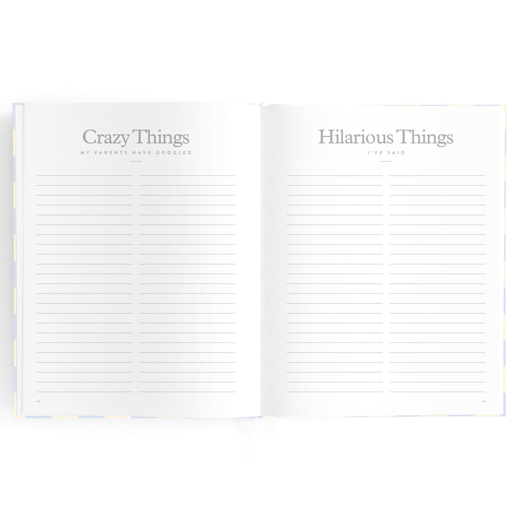 Baby Book Blue Check - SECONDS