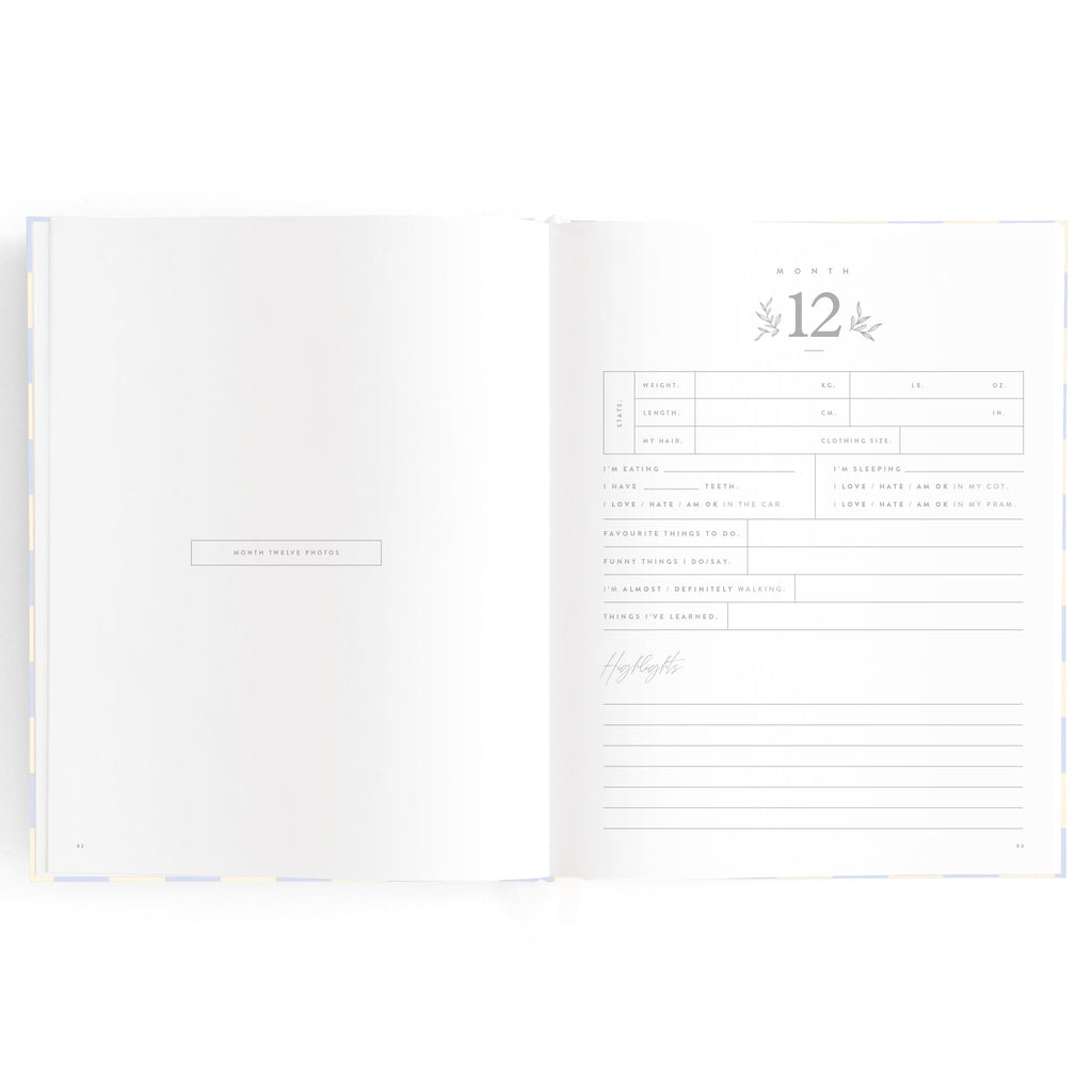 Baby Book Blue Check - 3rd Edition