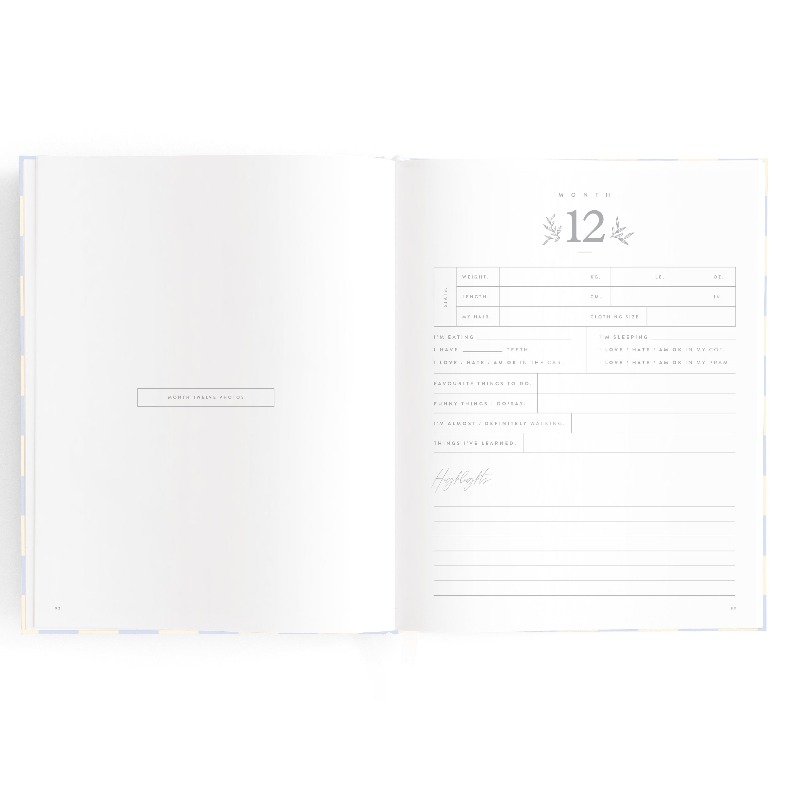 Baby Book Blue Check - 3rd Edition