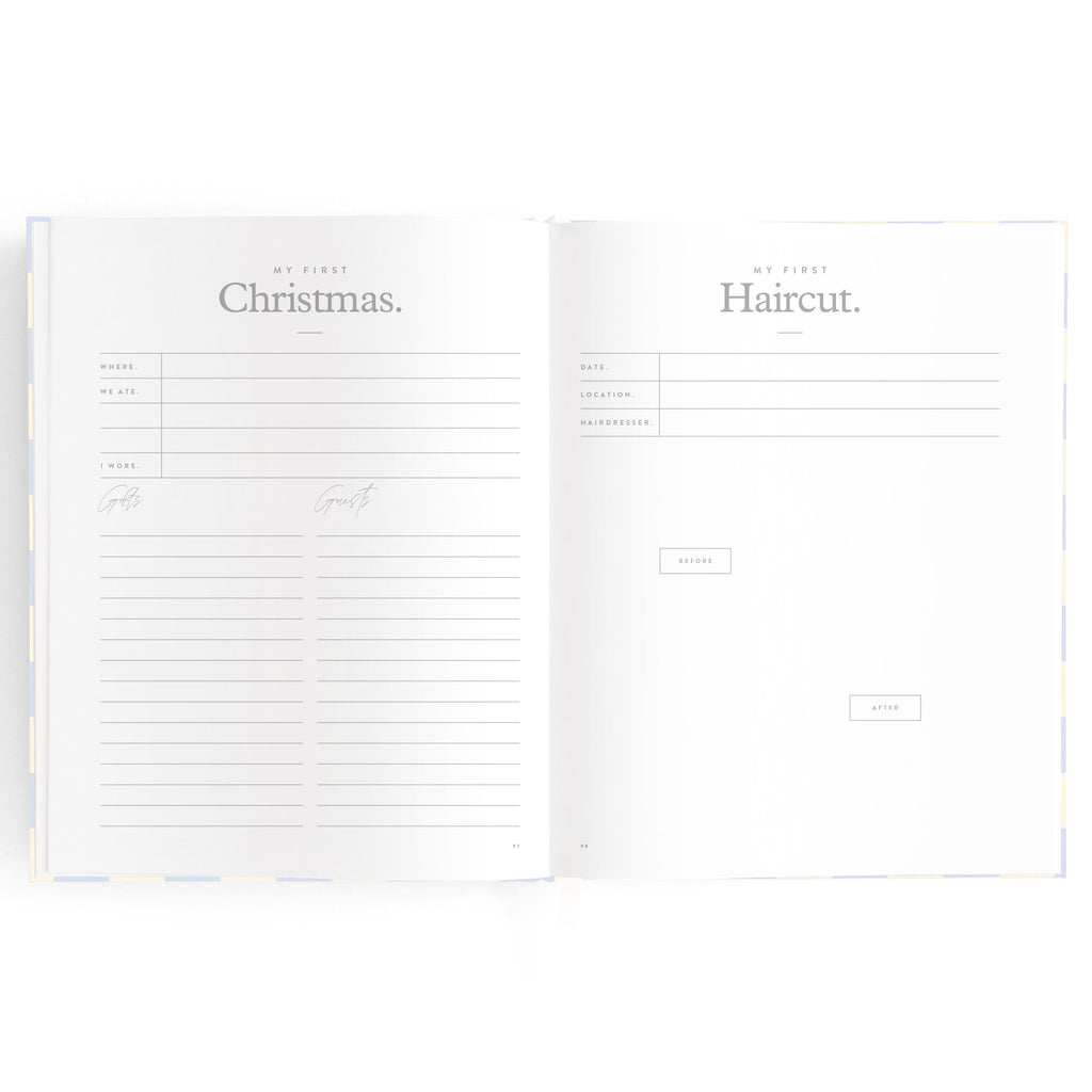 Baby Book Blue Check - SECONDS