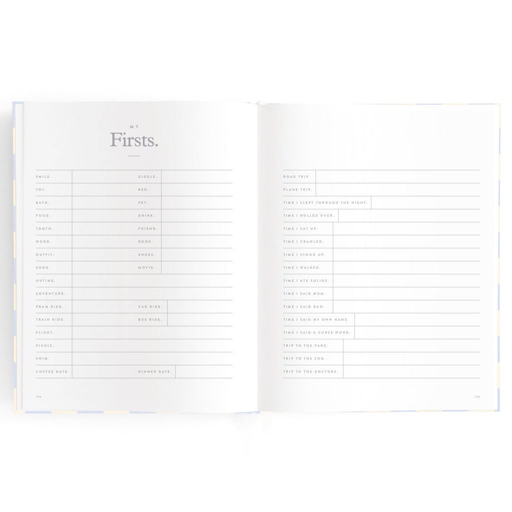 Baby Book Blue Check - 3rd Edition