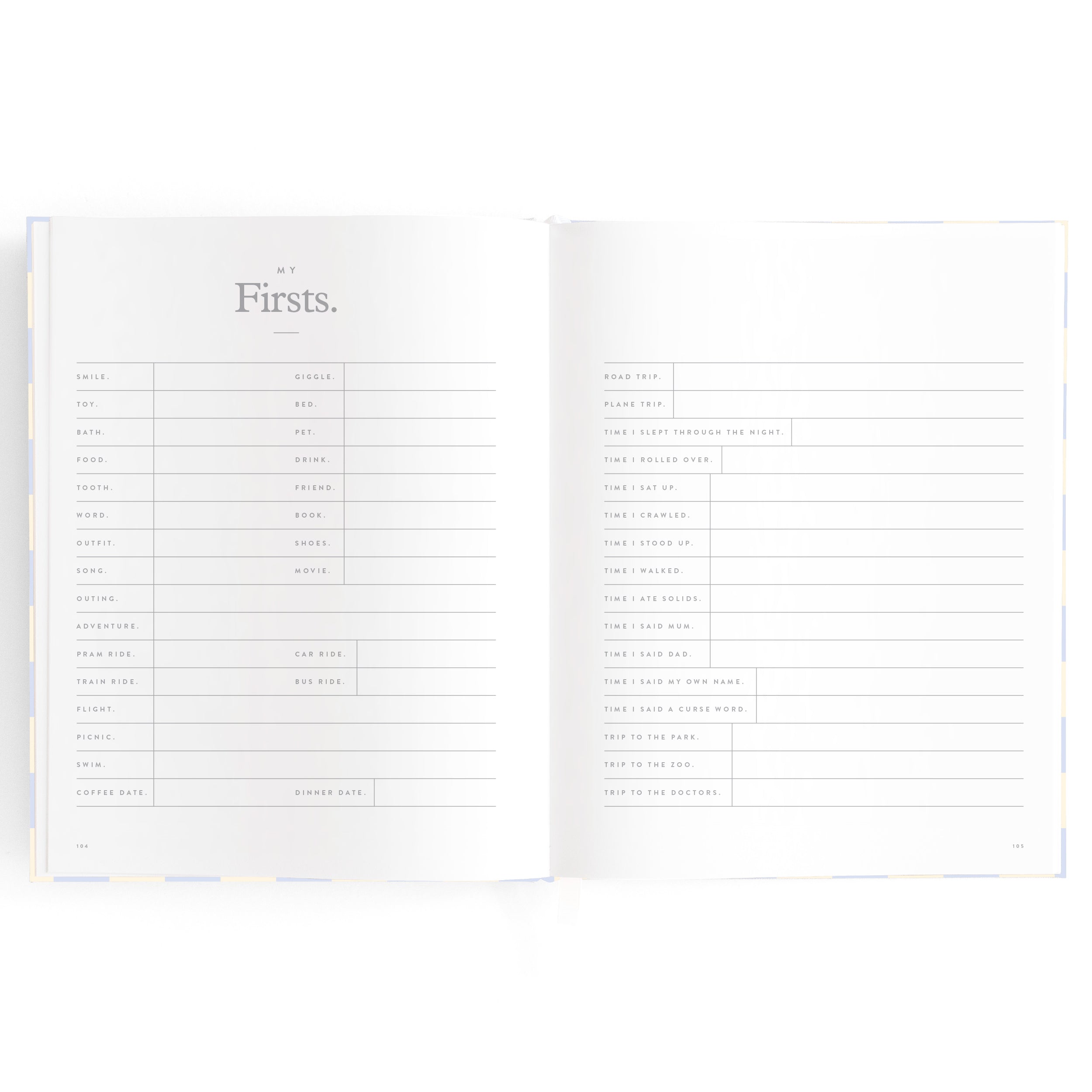 Baby Book Blue Check - 3rd Edition