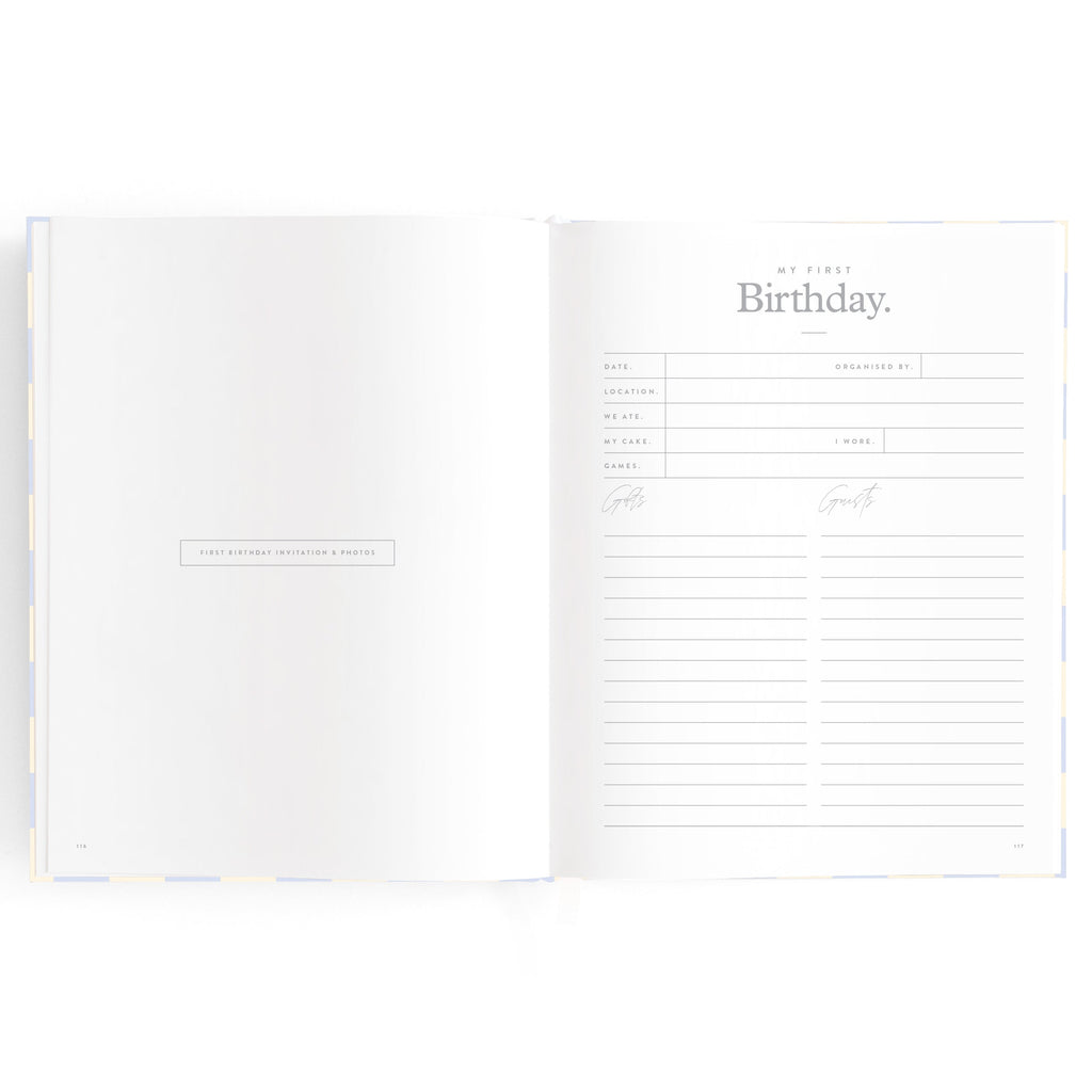 Baby Book Blue Check - 3rd Edition