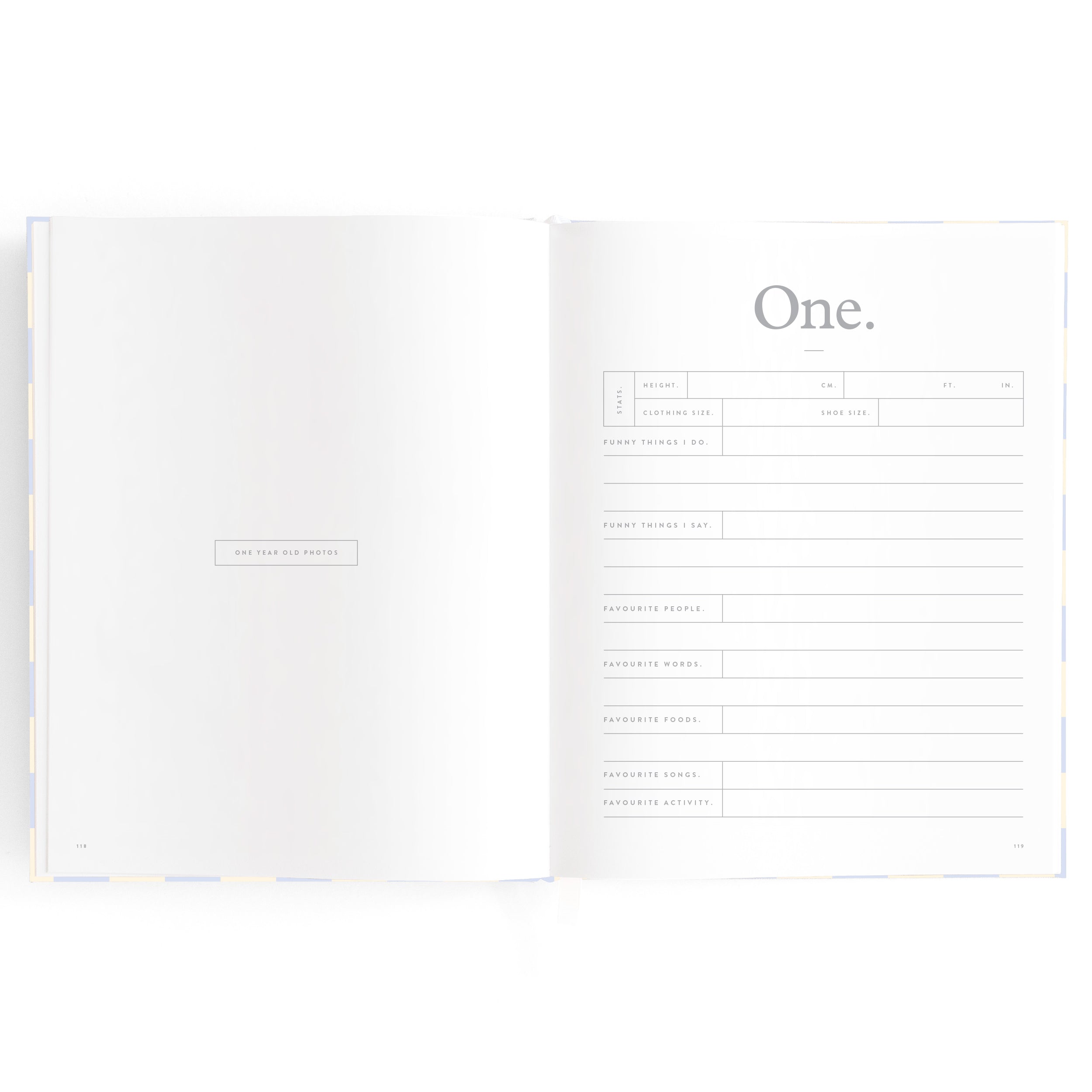 Baby Book Blue Check - SECONDS