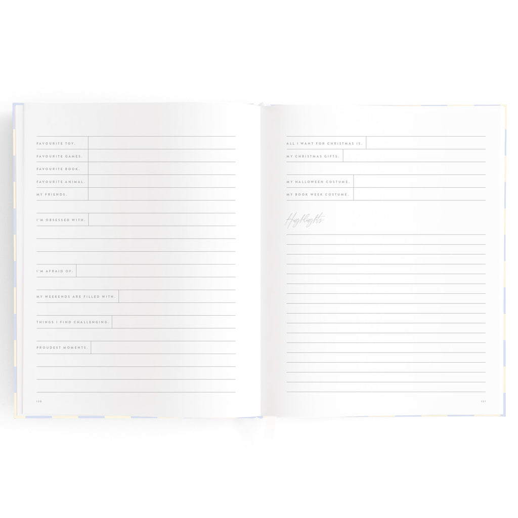 Baby Book Blue Check Boxed - 3rd Edition