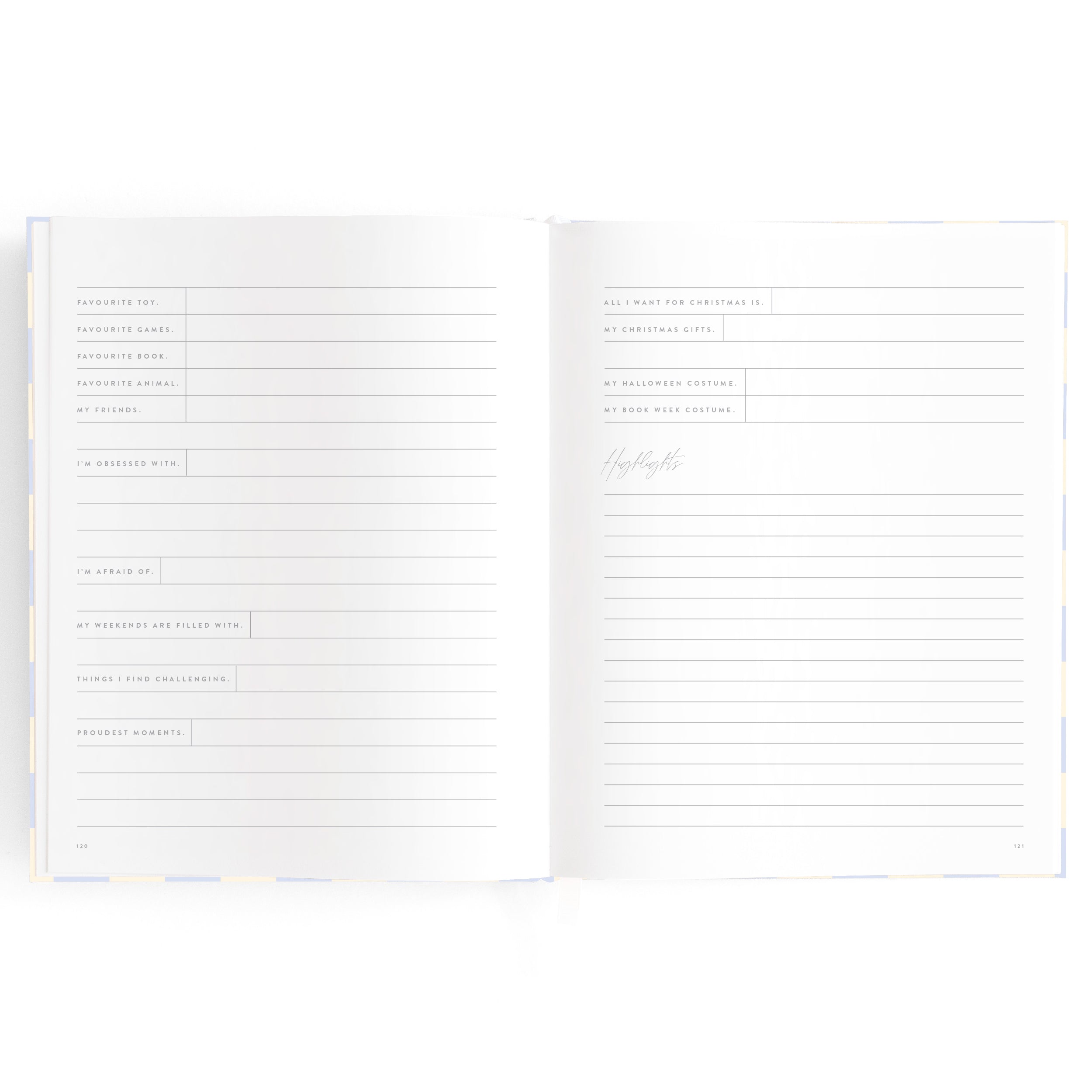 Baby Book Blue Check Boxed - 3rd Edition