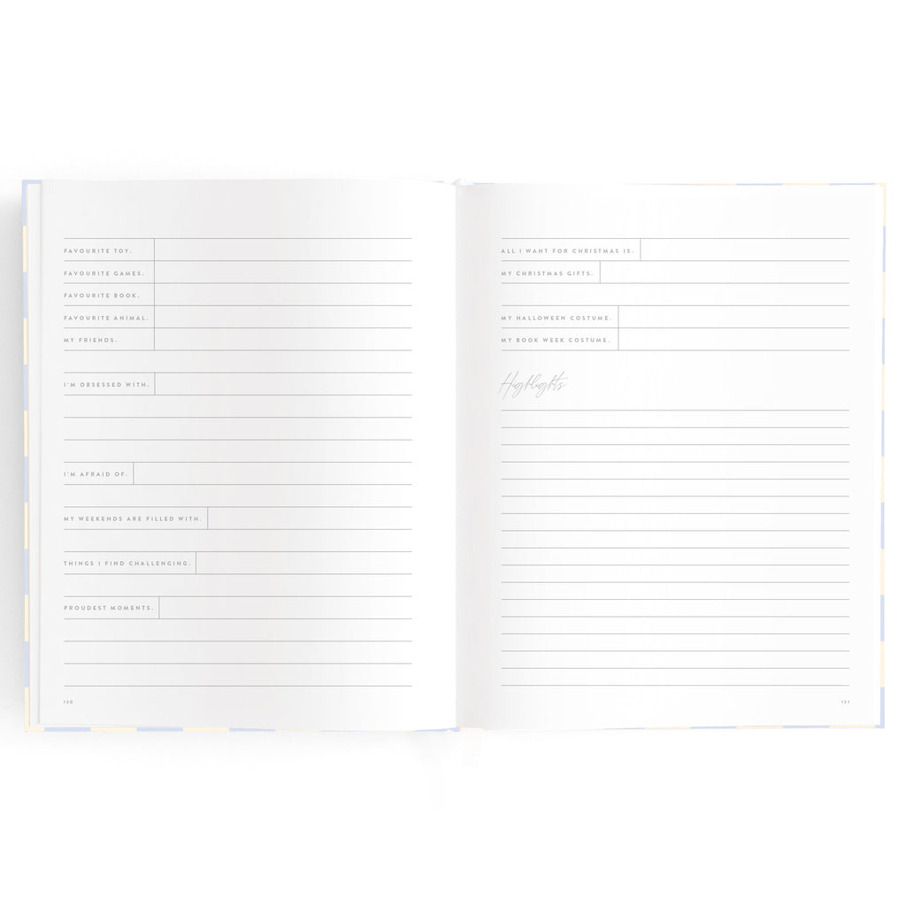 Baby Book Blue Check - SECONDS