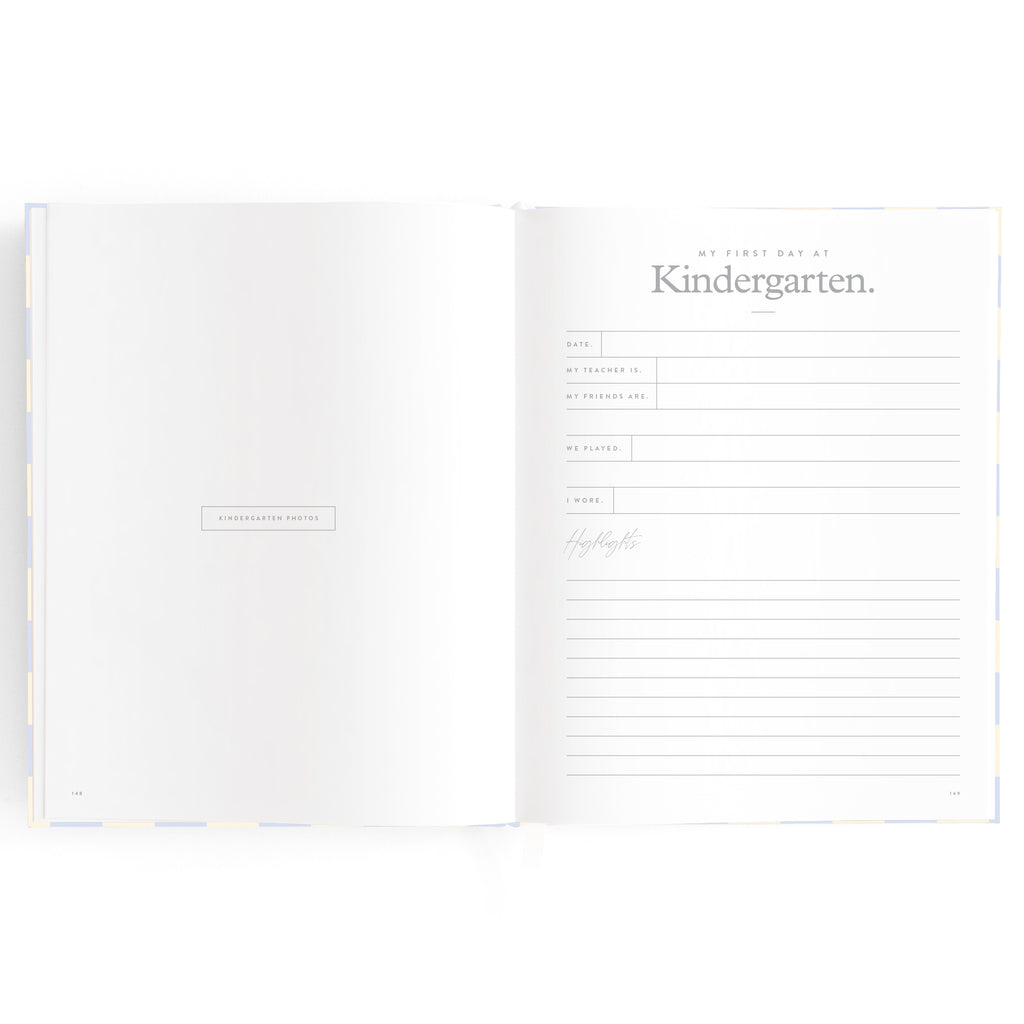 Baby Book Blue Check Boxed - 3rd Edition