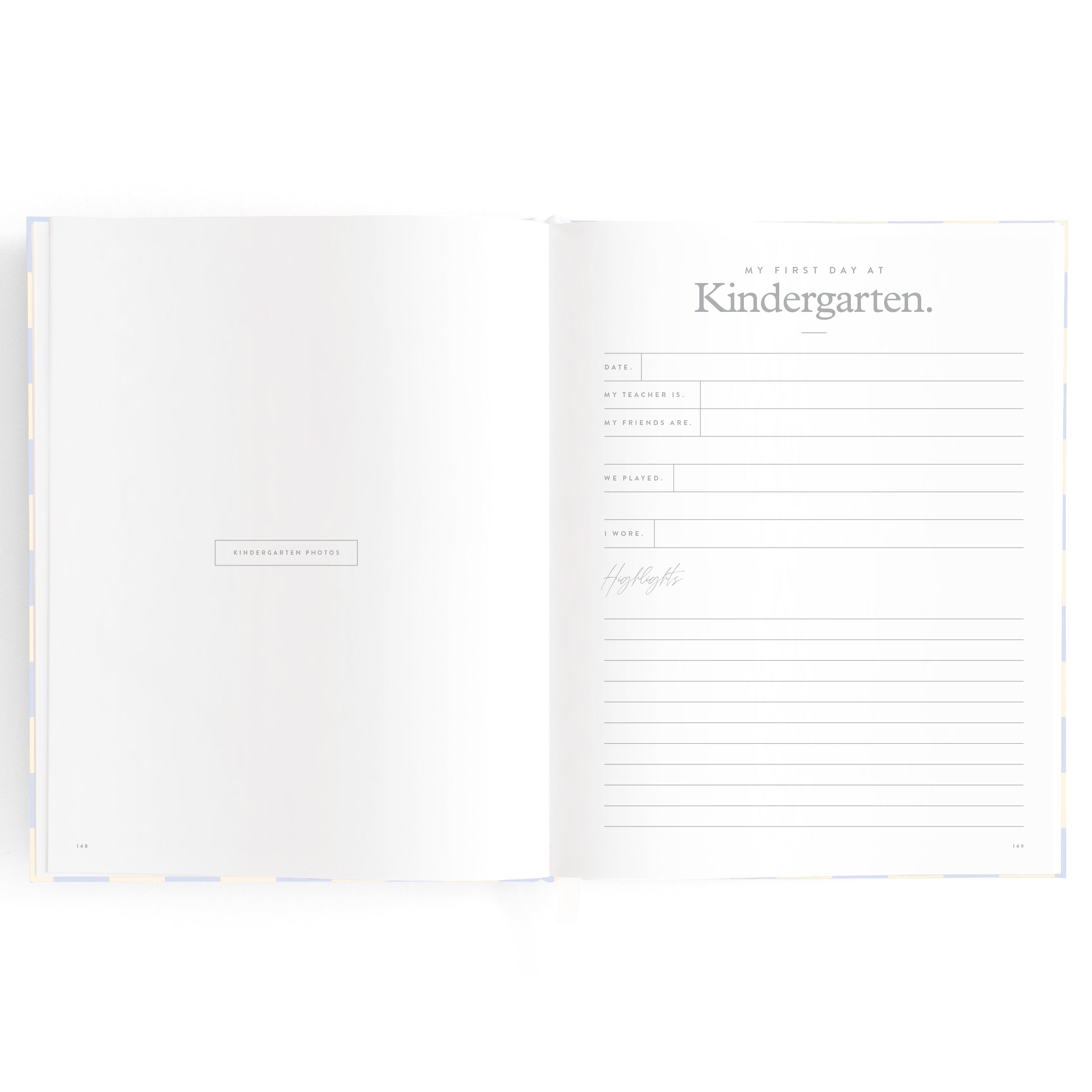 Baby Book Blue Check - SECONDS