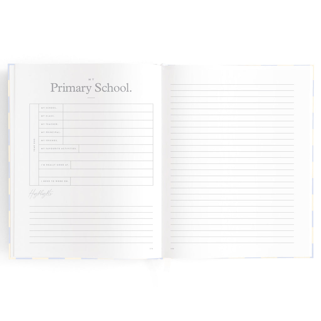 Baby Book Blue Check - SECONDS