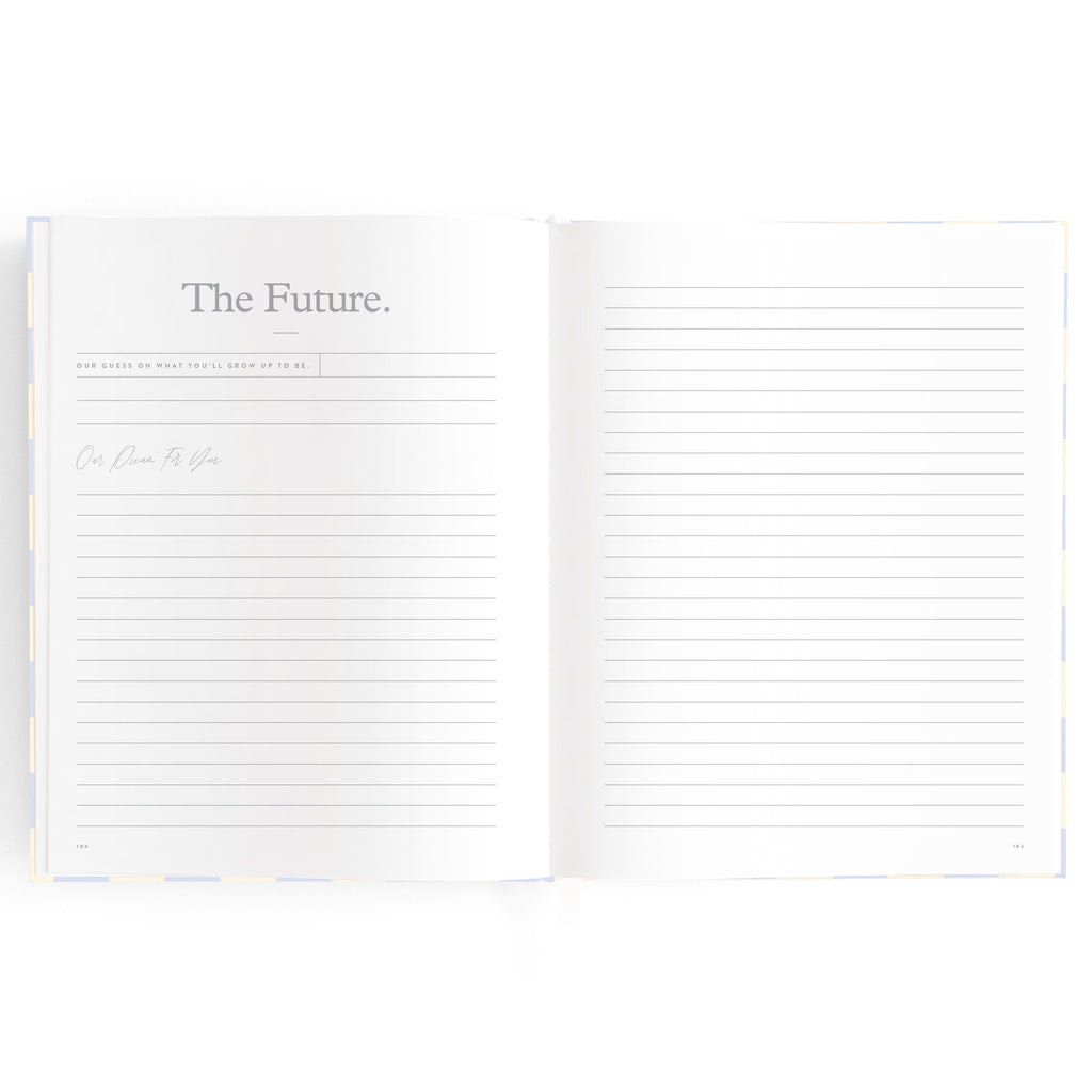 Baby Book Blue Check Boxed - 3rd Edition