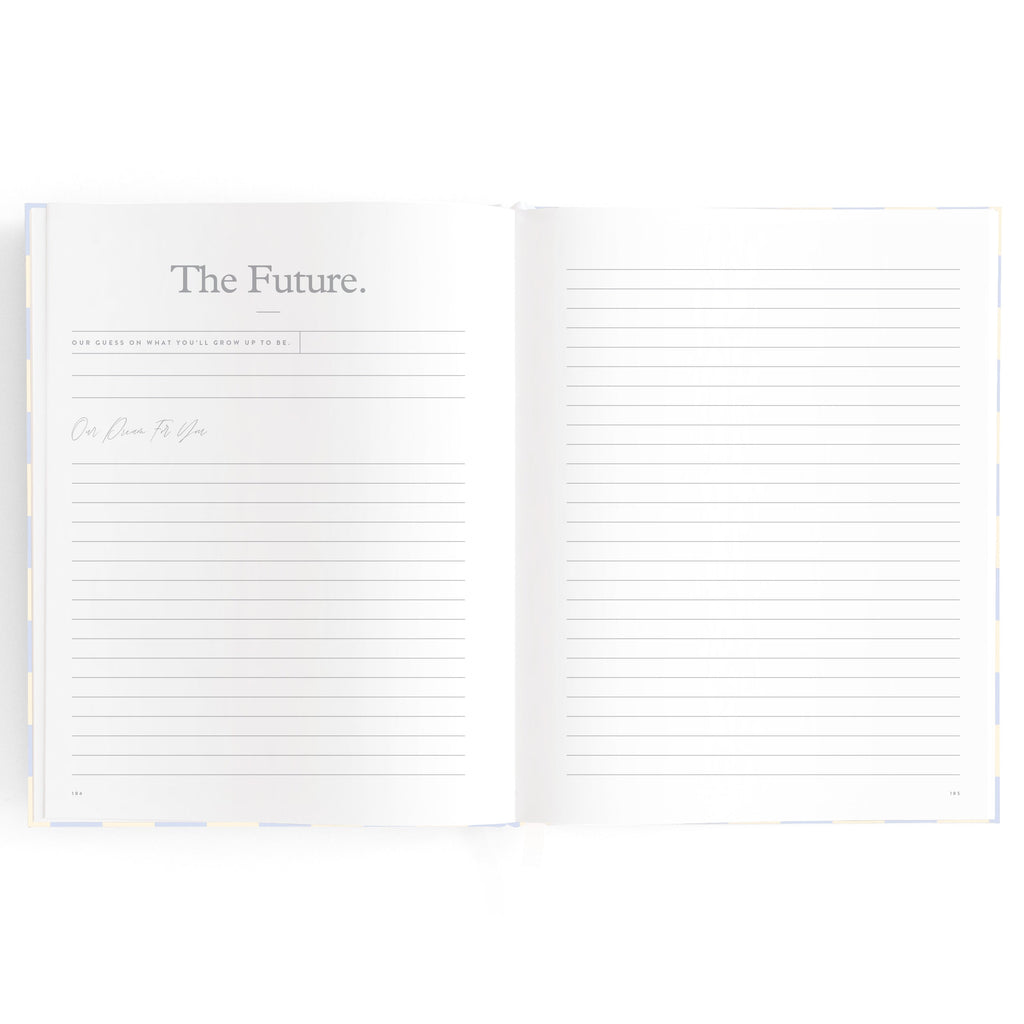 Baby Book Blue Check - SECONDS