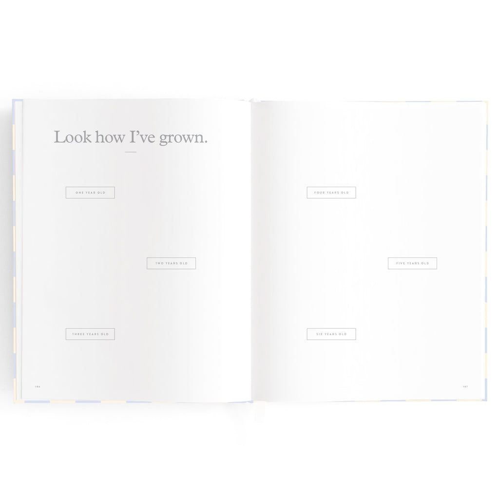 Baby Book Blue Check Boxed - 3rd Edition