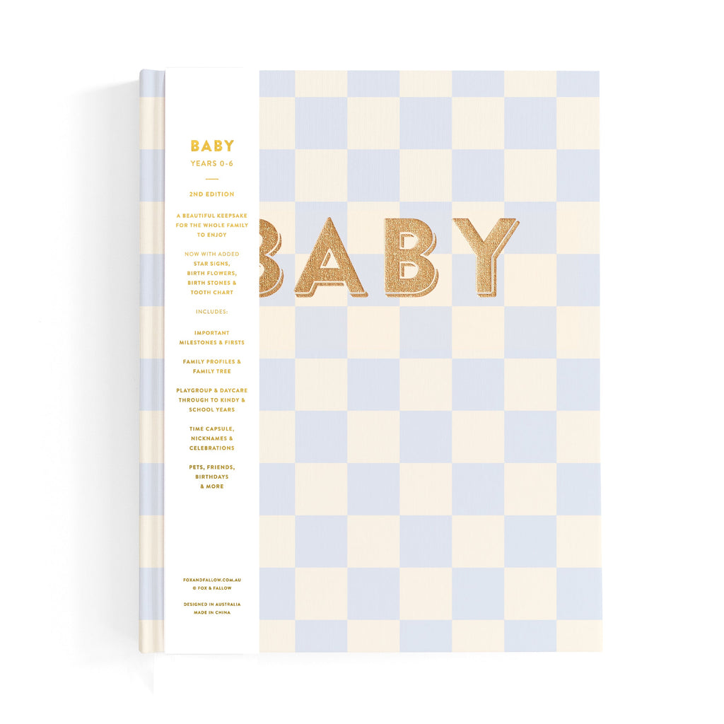 Baby Book Blue Check - 3rd Edition