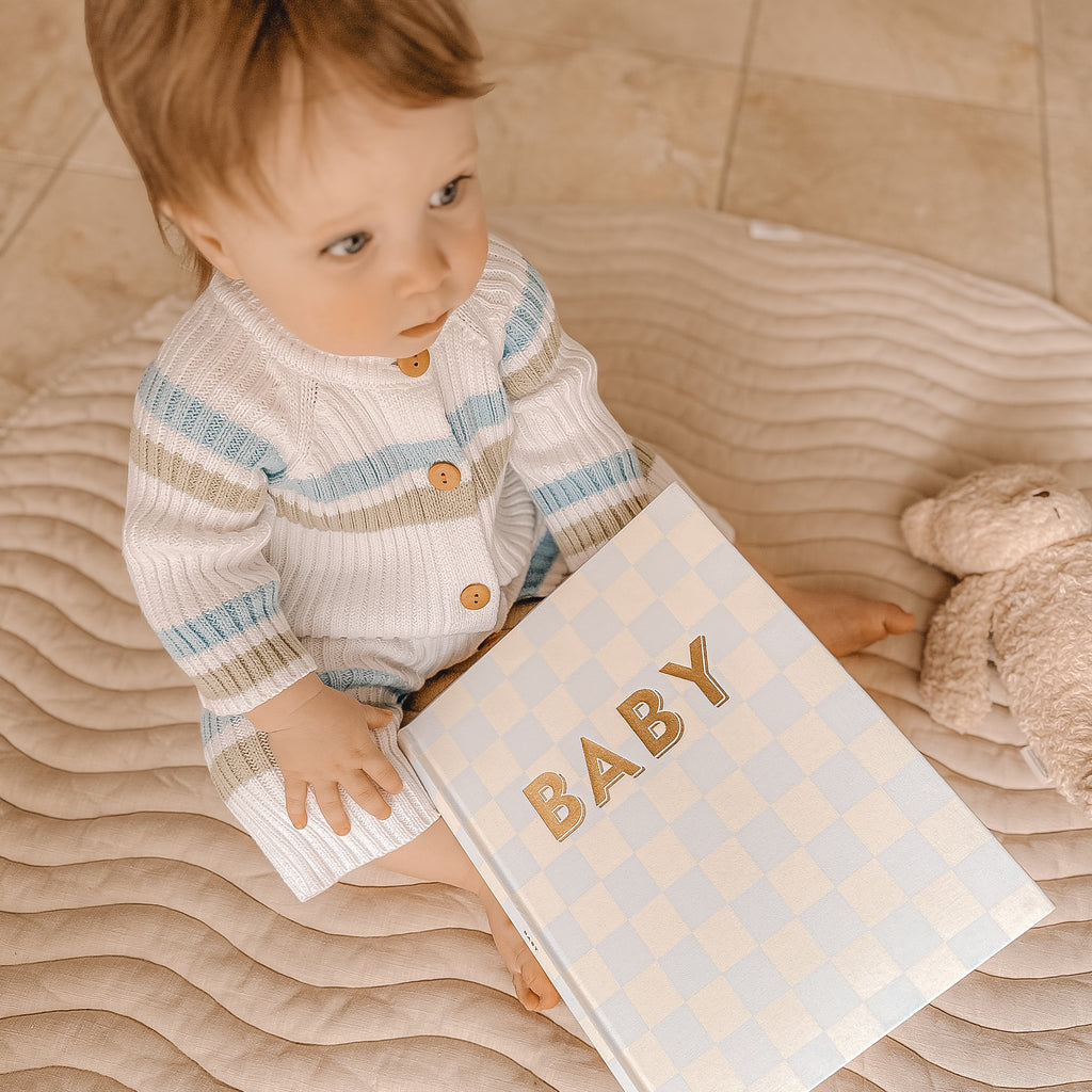 Baby Book Blue Check - 3rd Edition