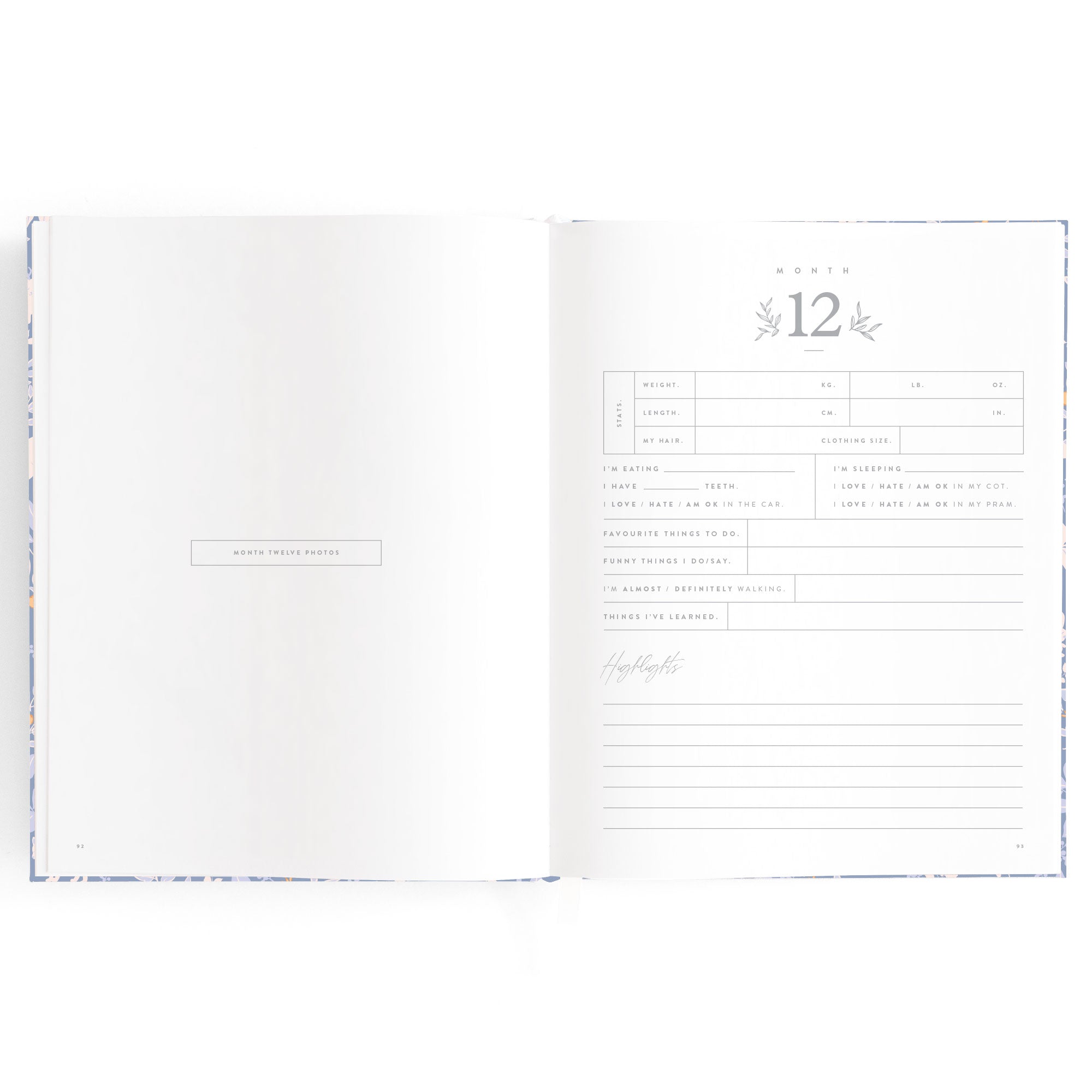 Baby Book Forest Friends Cornflower Boxed