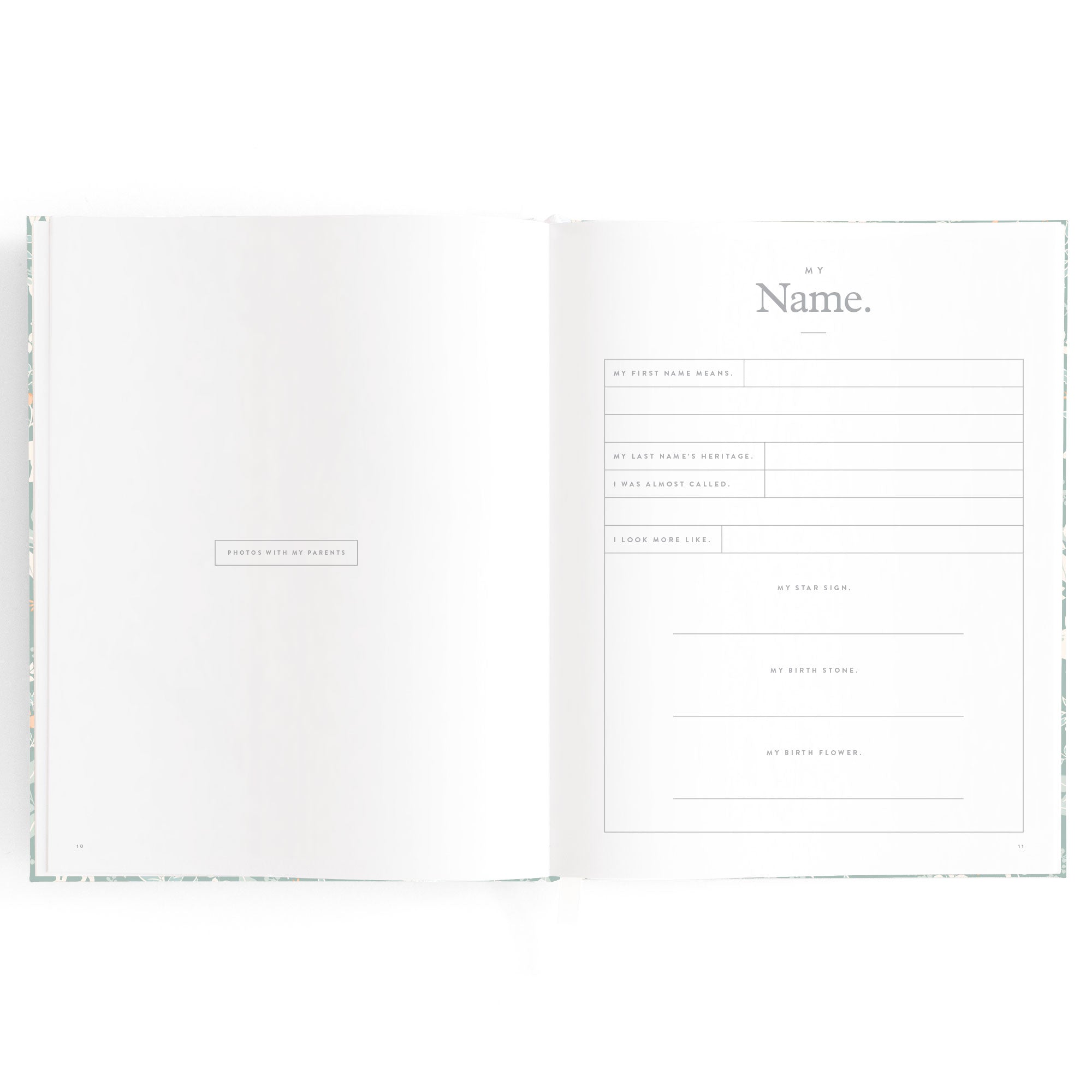 Baby Book Forest Friends Sage Boxed