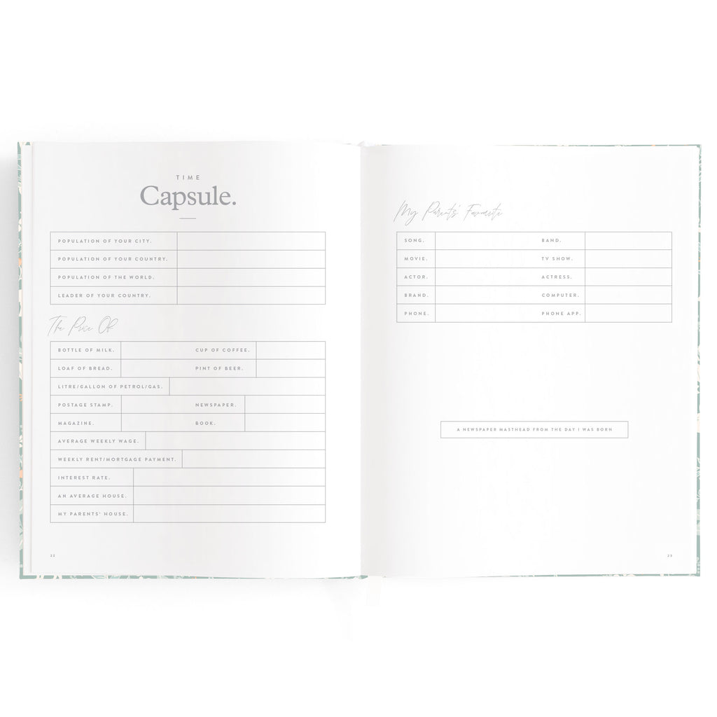 Baby Book Forest Friends Sage Boxed