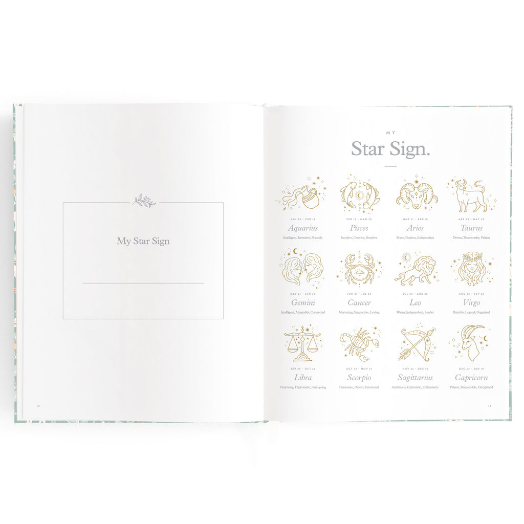 Baby Book Forest Friends Sage Boxed