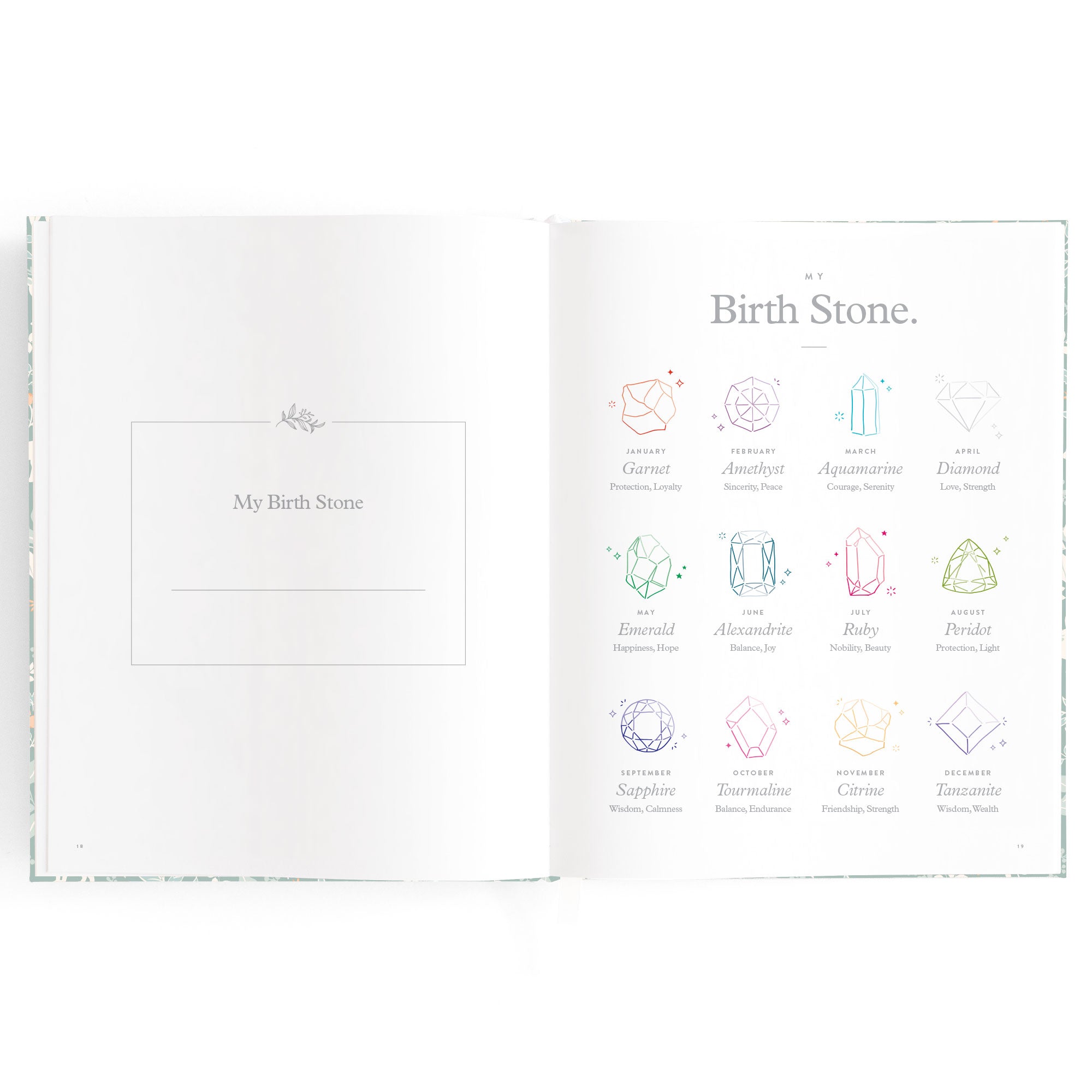 Baby Book Forest Friends Sage Boxed