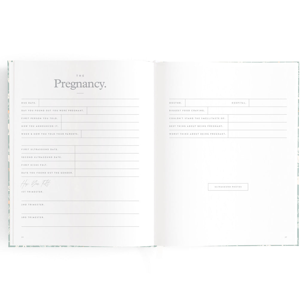 Baby Book Forest Friends Sage Boxed