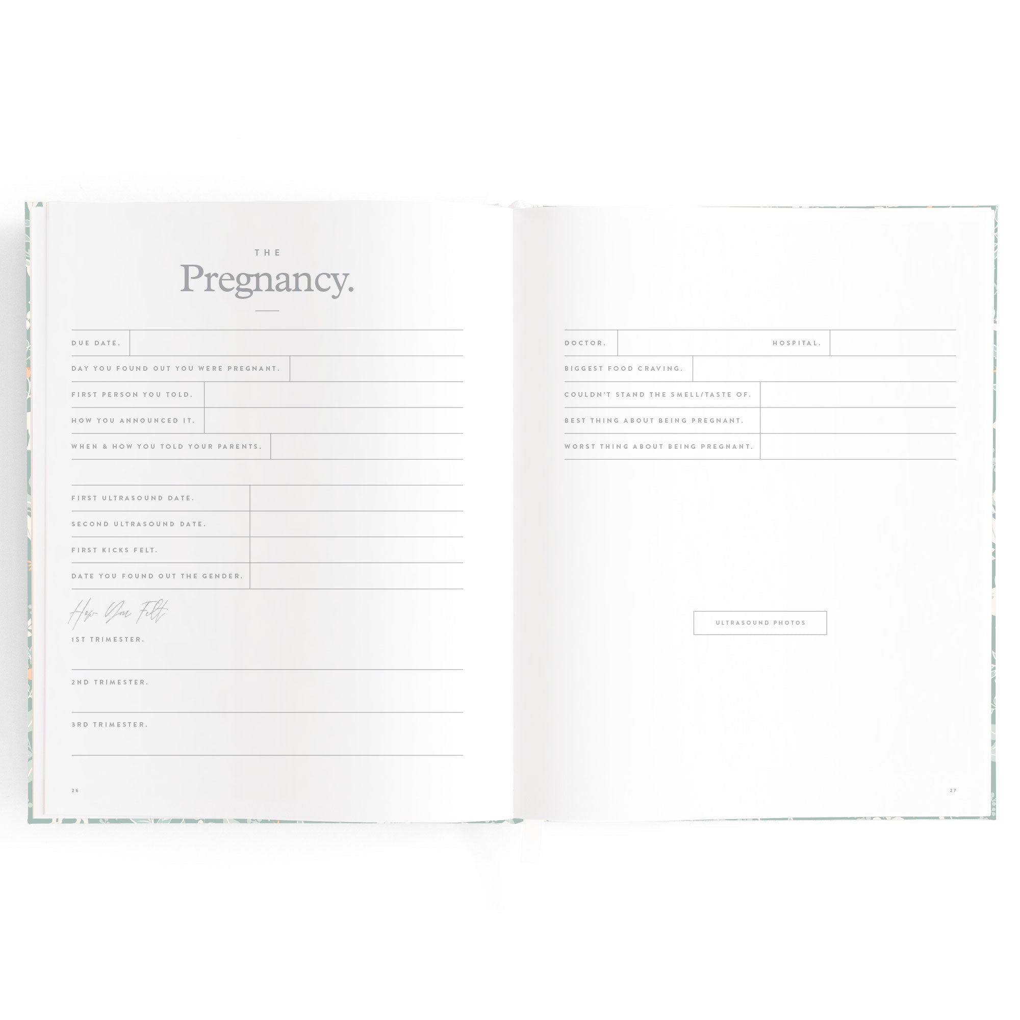 Baby Book Forest Friends Sage Boxed