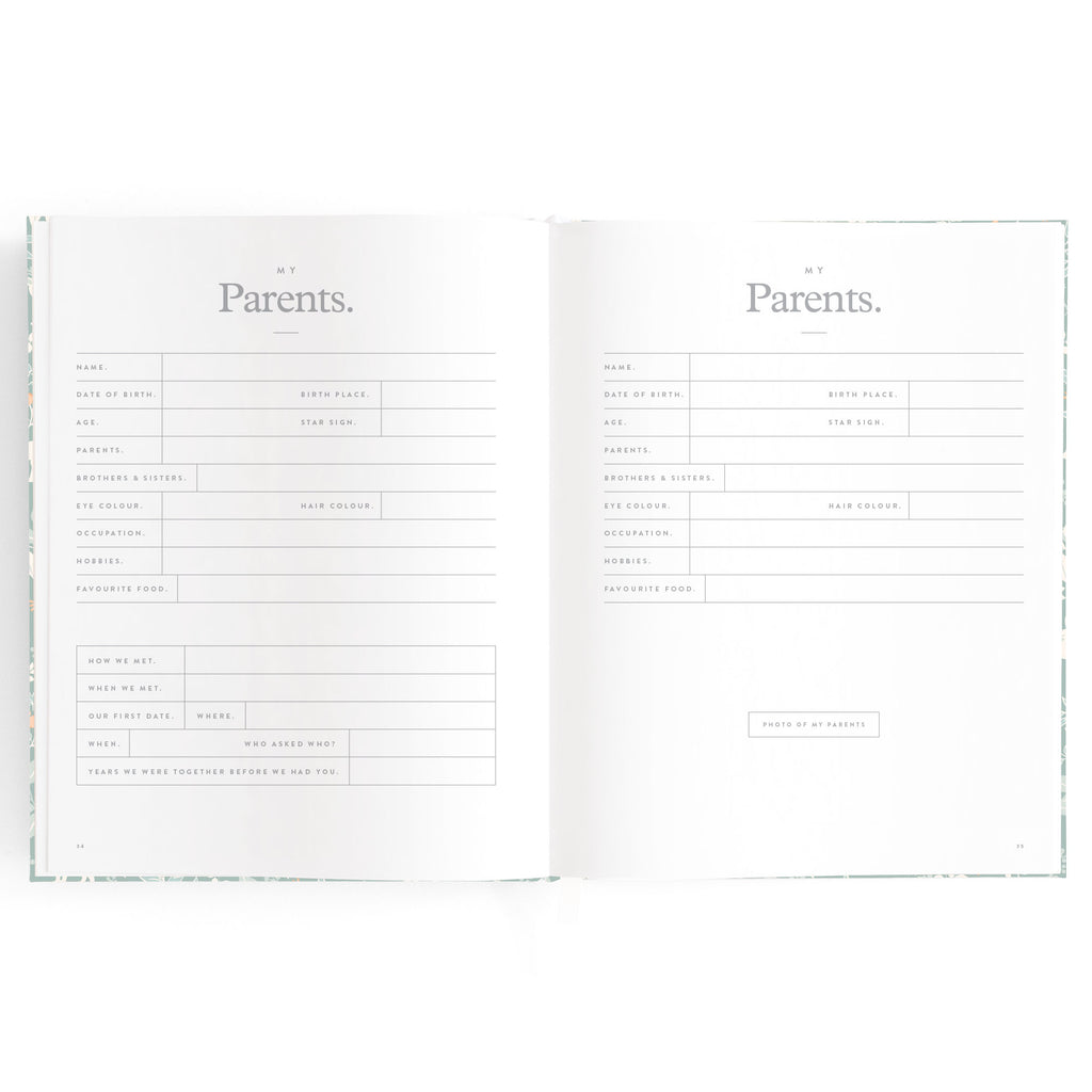 Baby Book Forest Friends Sage Boxed