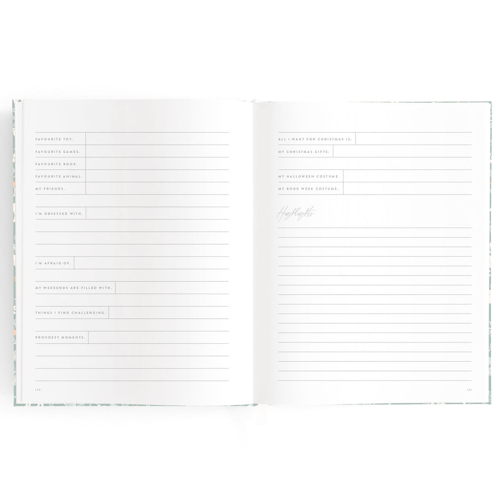 Baby Book Forest Friends Sage Boxed