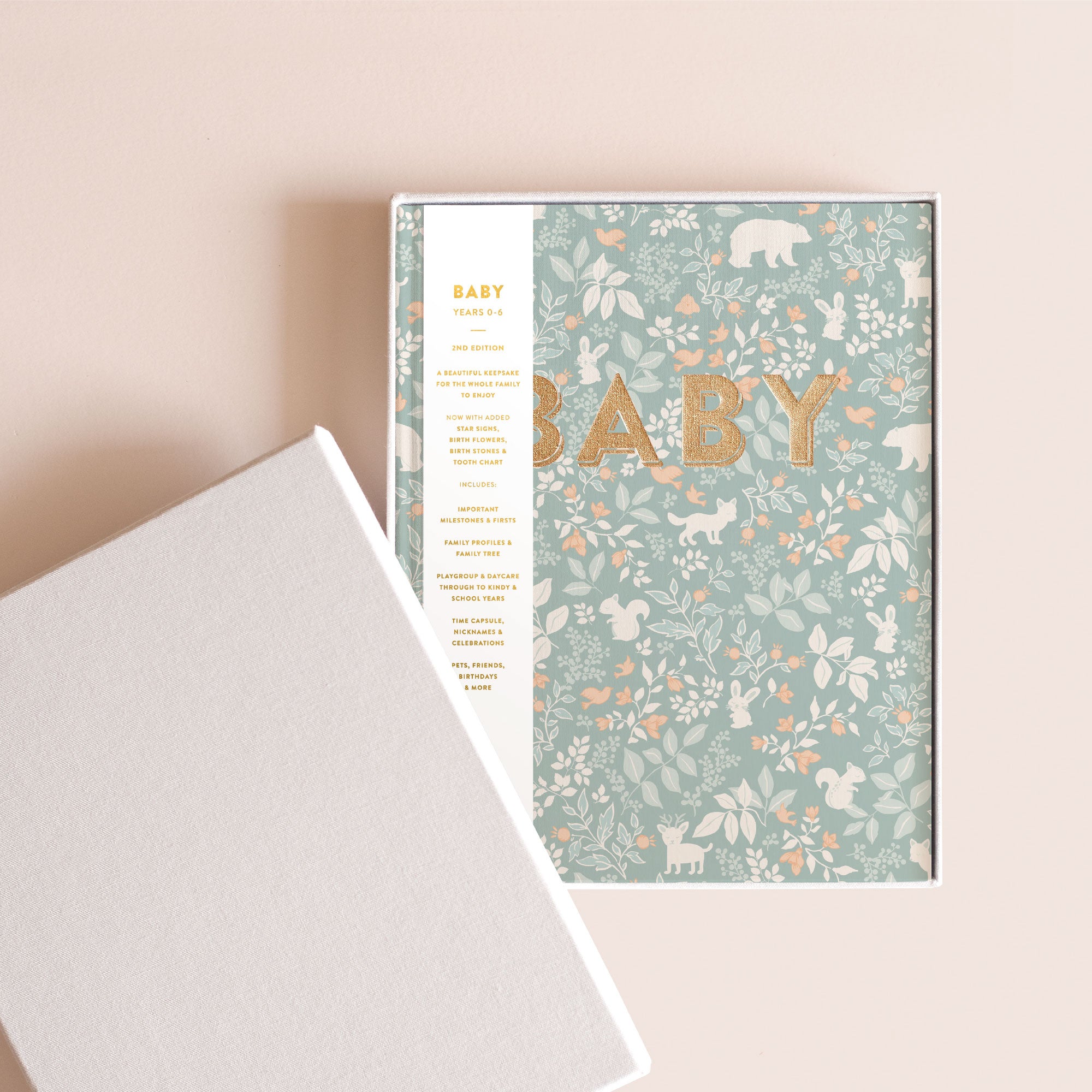 Baby Book Forest Friends Sage Boxed