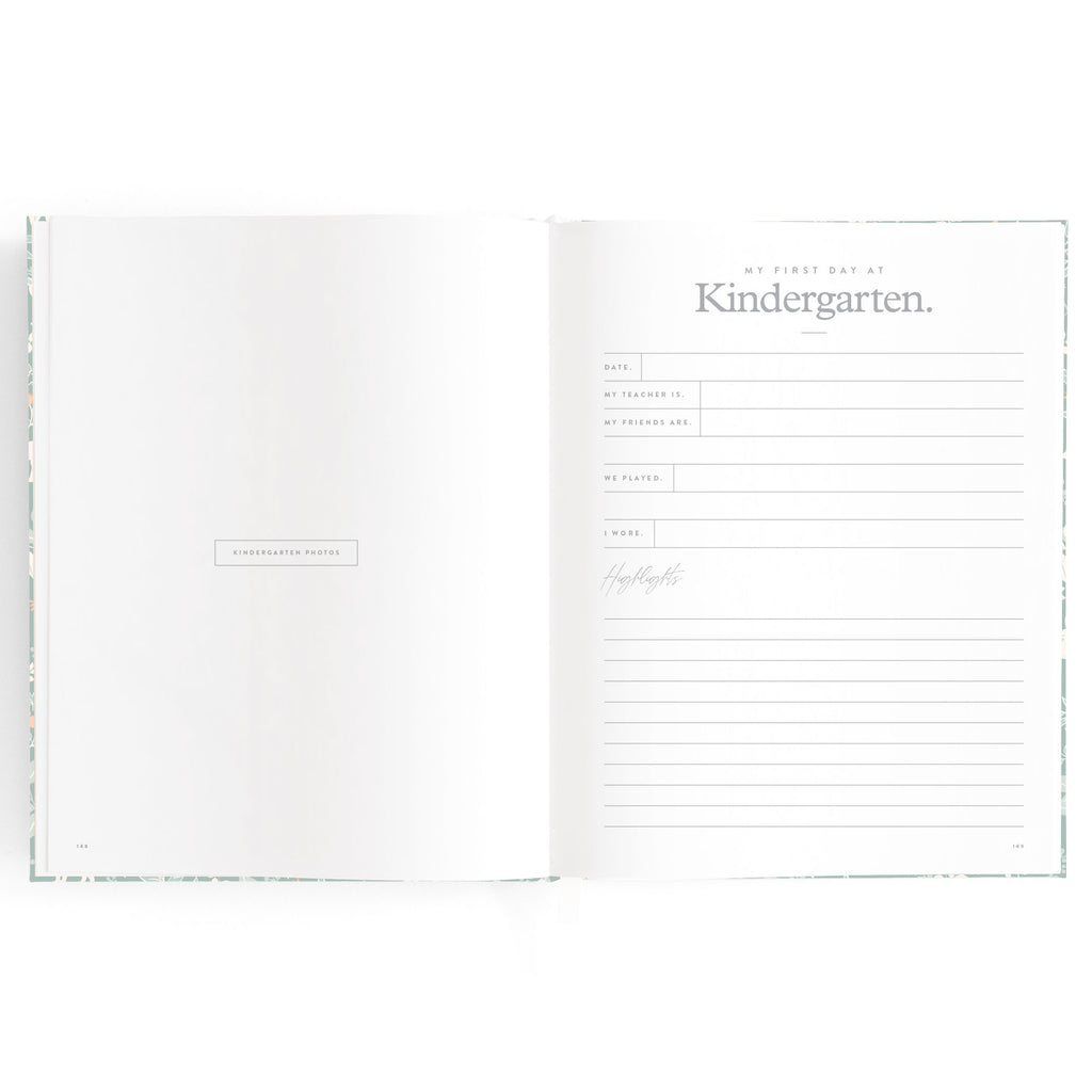 Baby Book Forest Friends Sage Boxed