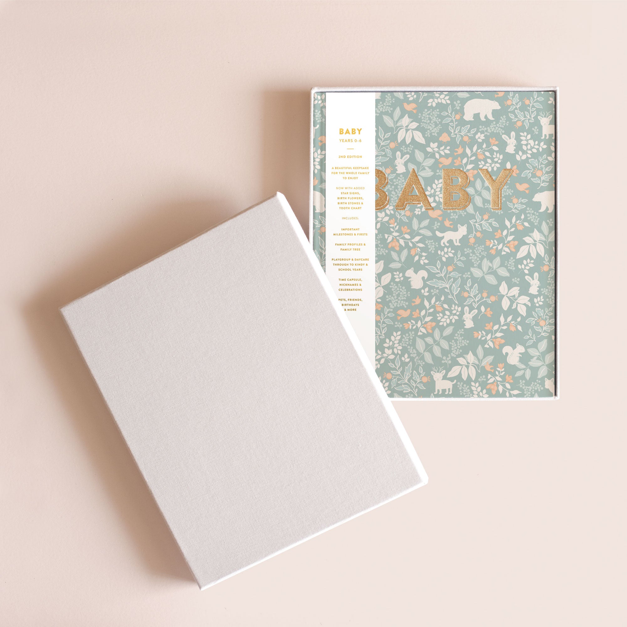 Baby Book Forest Friends Sage Boxed