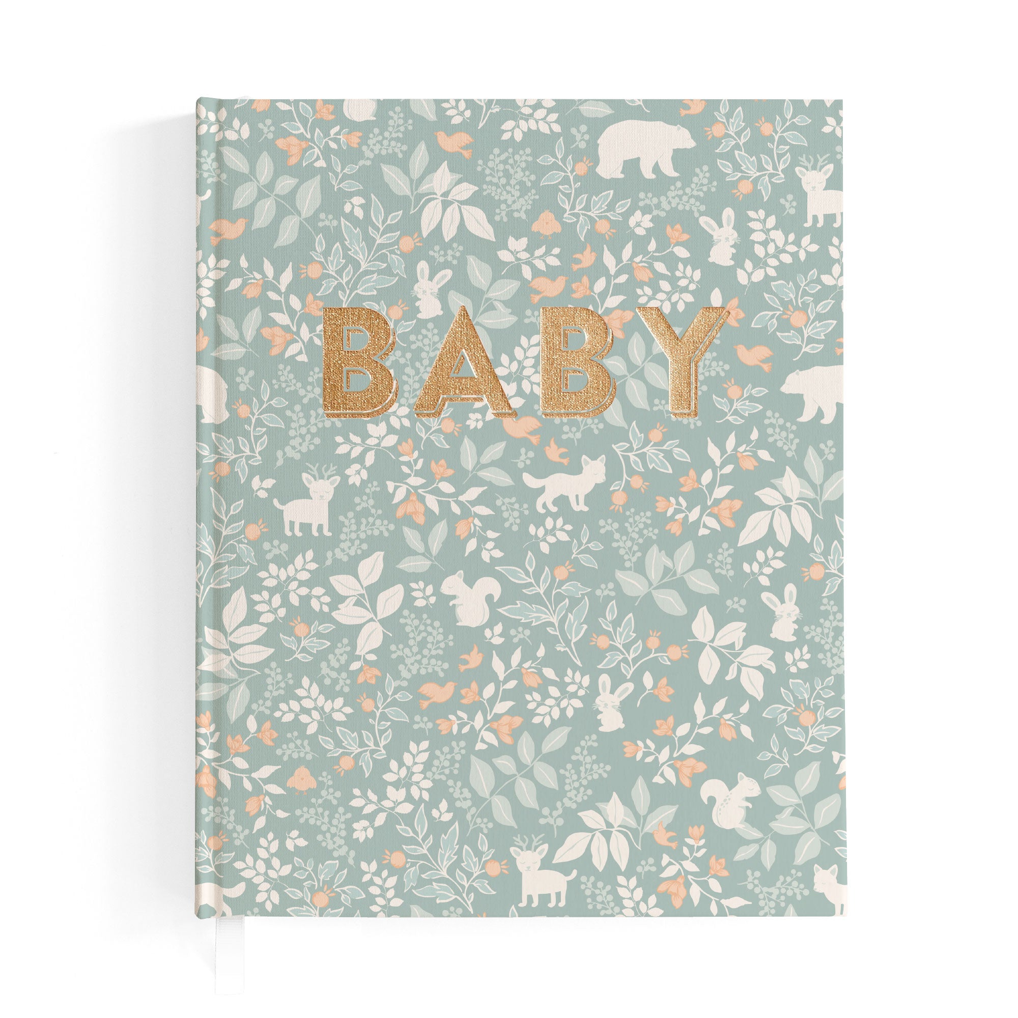 Baby Book Forest Friends Sage Boxed