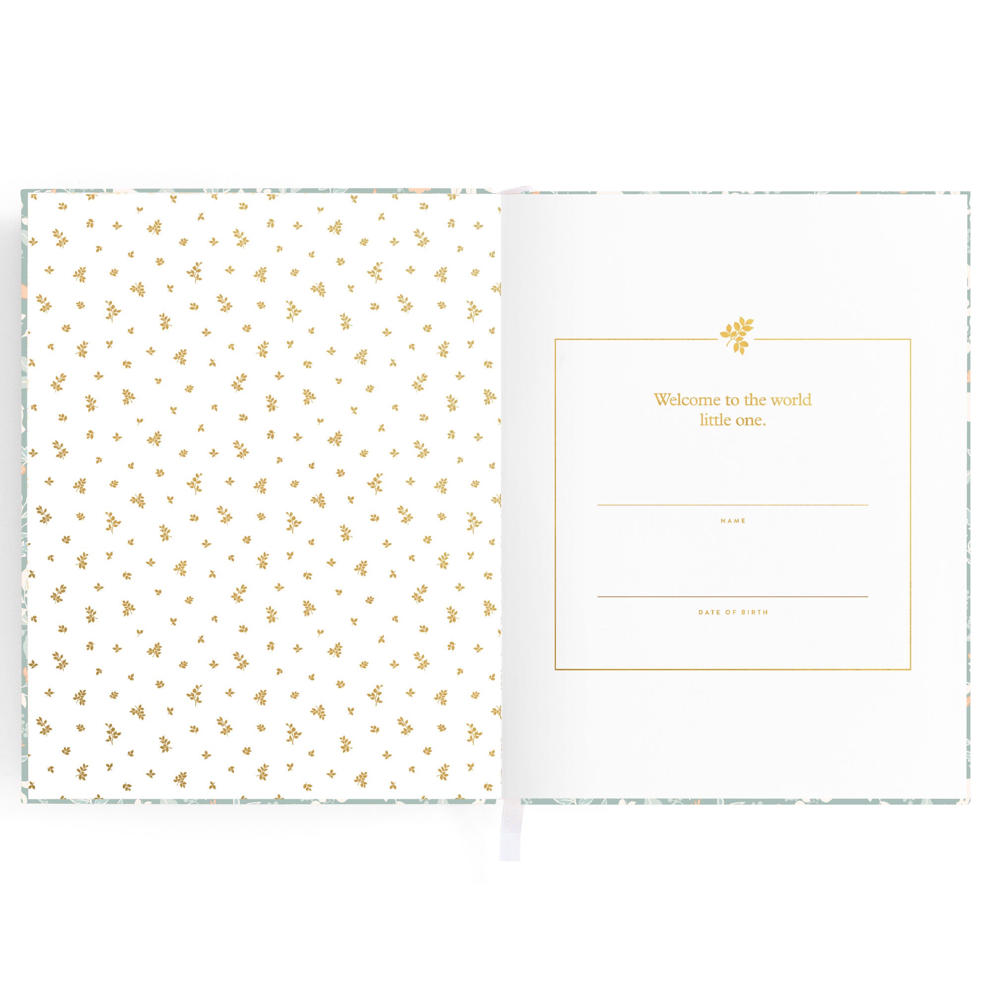 Baby Book Forest Friends Sage Boxed