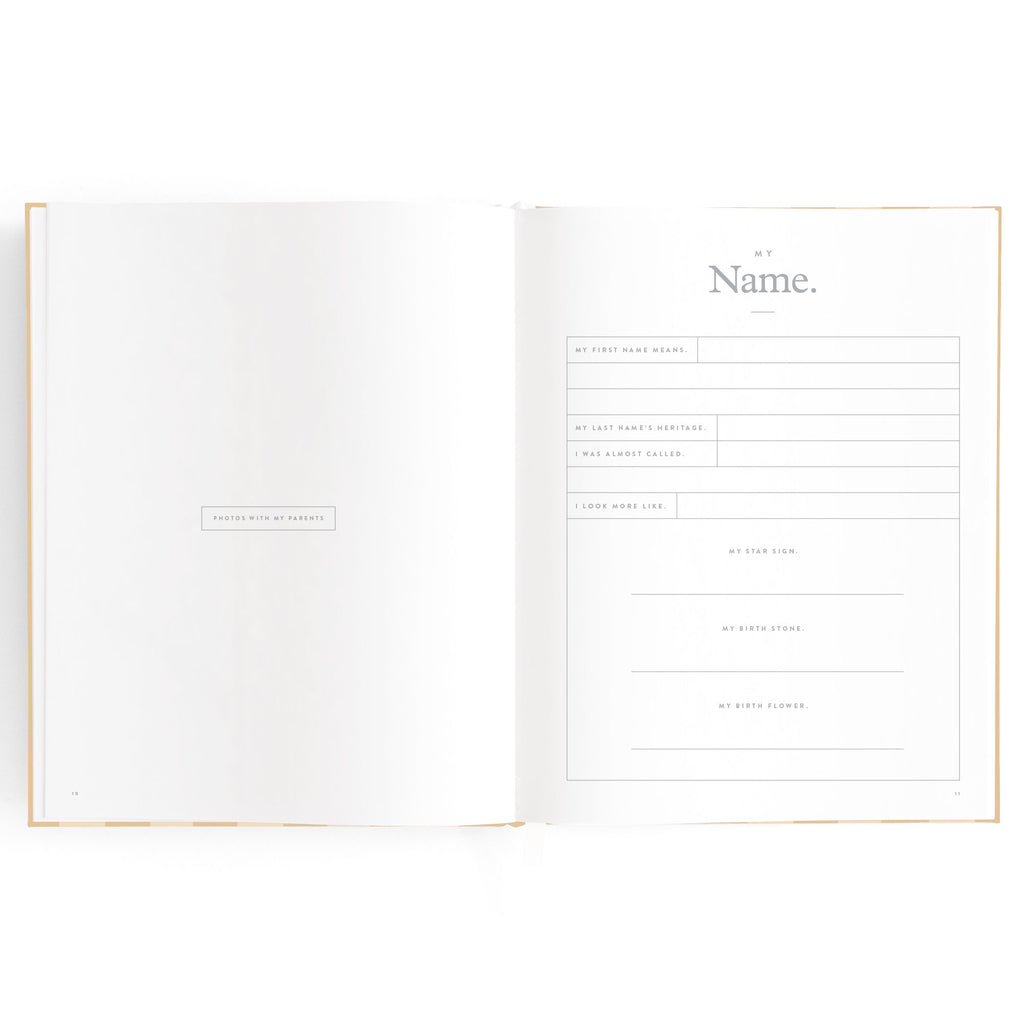 Baby Book Coffee Stripe - SECONDS